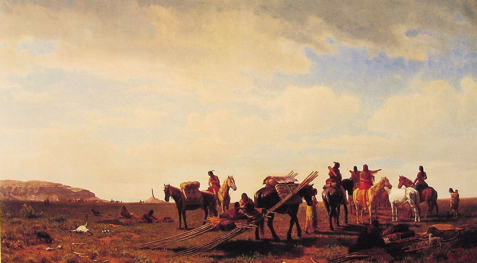 Indians Travelling Near Fort Laramie by Albert Bierstadt
