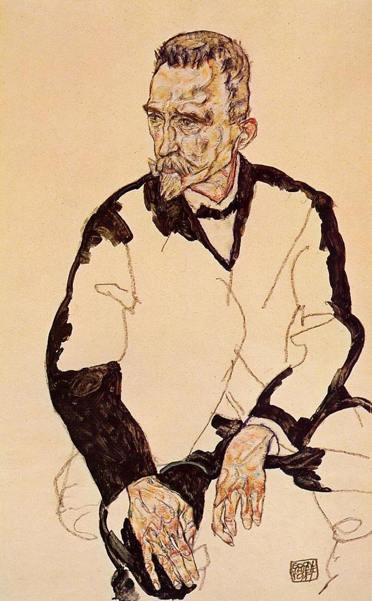 Portrait of Heinrich Benesch by Egon Schiele