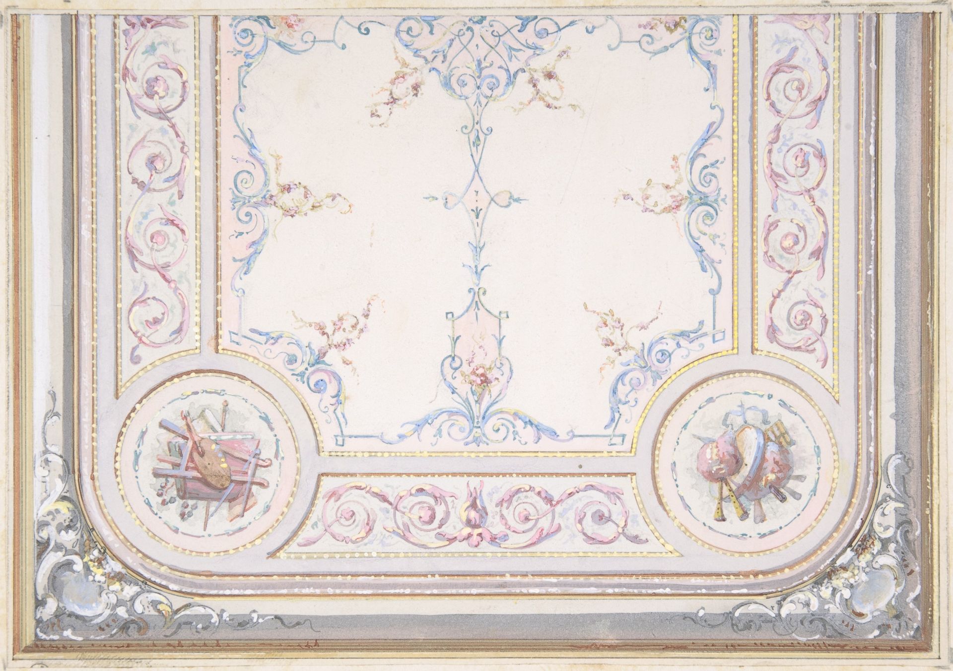 Design for Ceiling of the Duchess of Newcastle's Petit Salon, Hôtel Hope by Jules-Edmond-Charles Lachaise