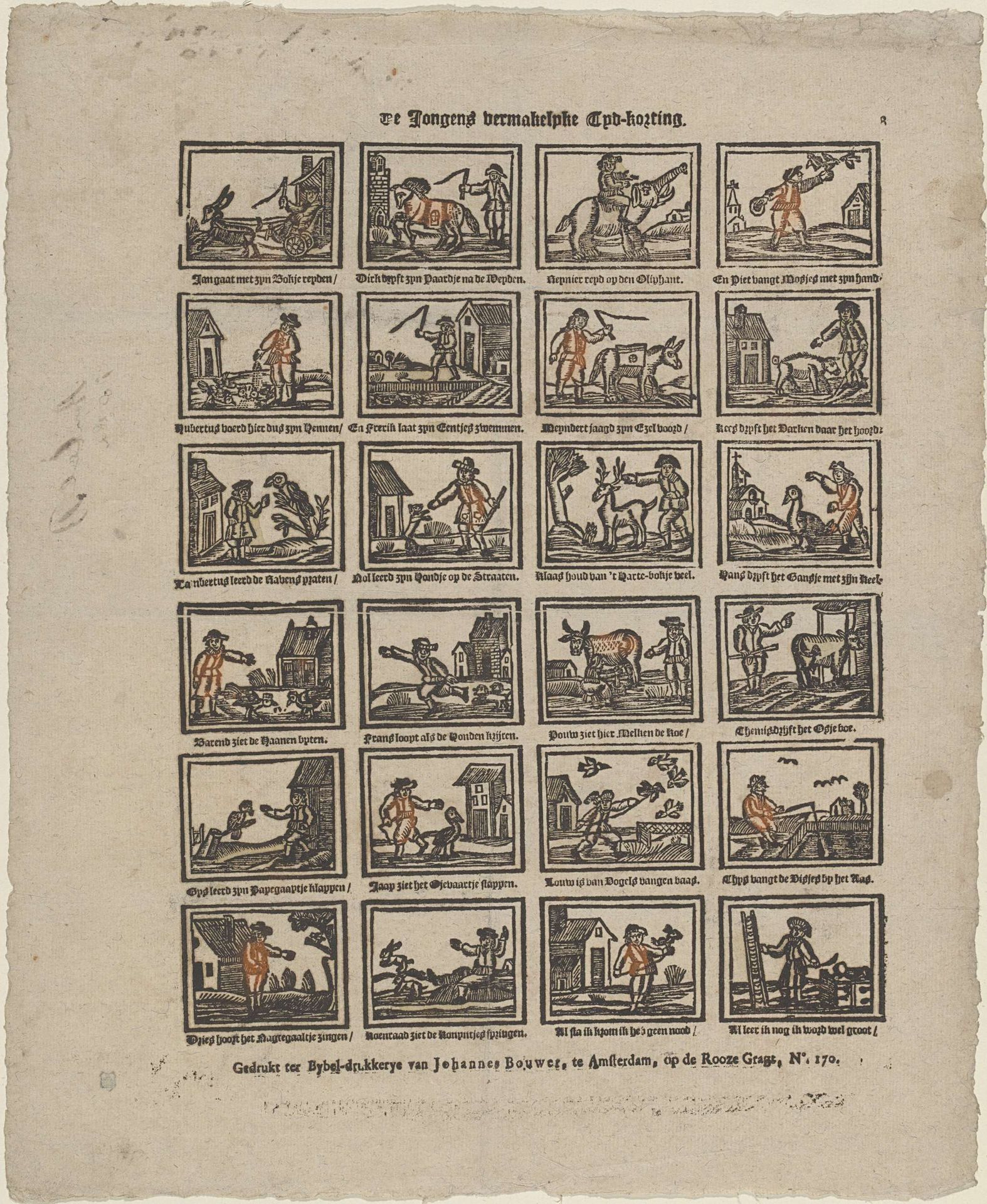 De jongens vermakelyke tyd-korting by Johannes Bouwer