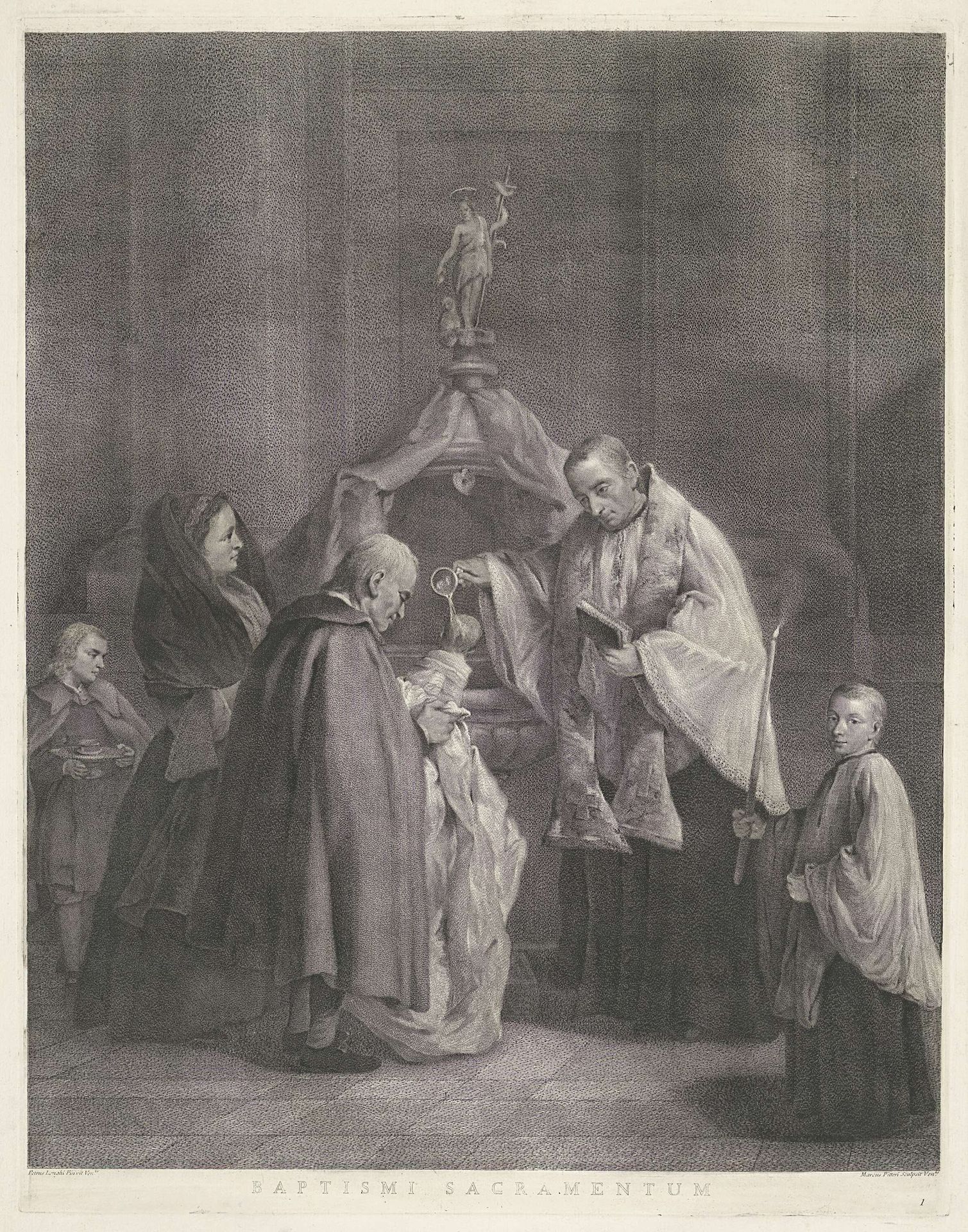 Het sacrament van de doop by Giovanni Marco Pitteri
