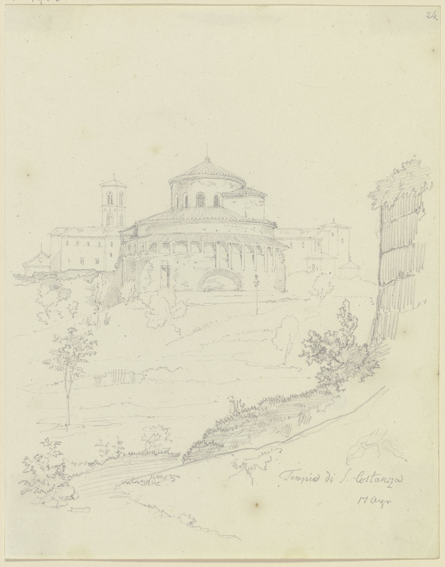 Santa Costanza in Rome by Friedrich Maximilian Hessemer