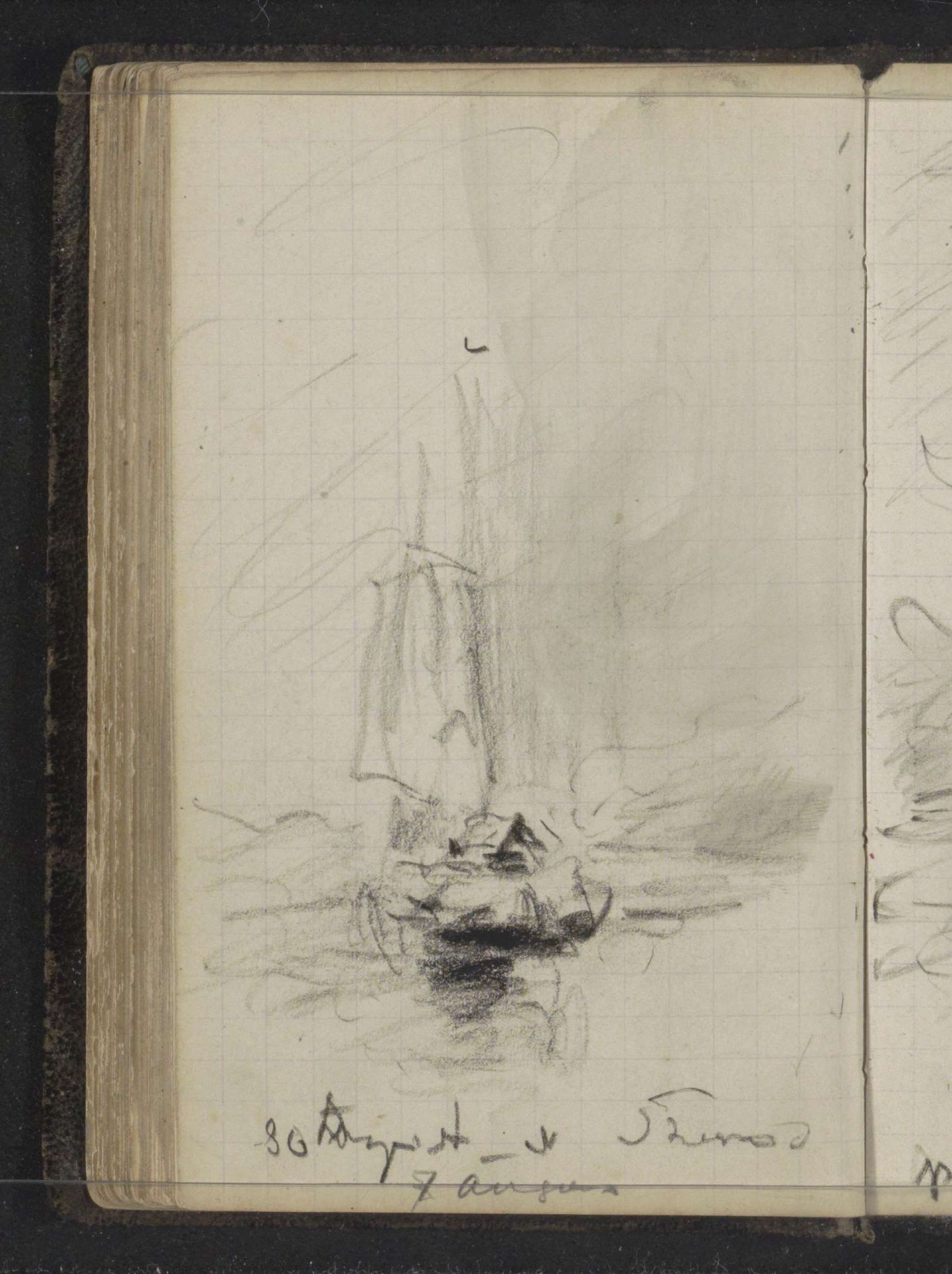 Zeilschip voor de kust, mogelijk de schoener Willem Barentsz by Louis Apol
