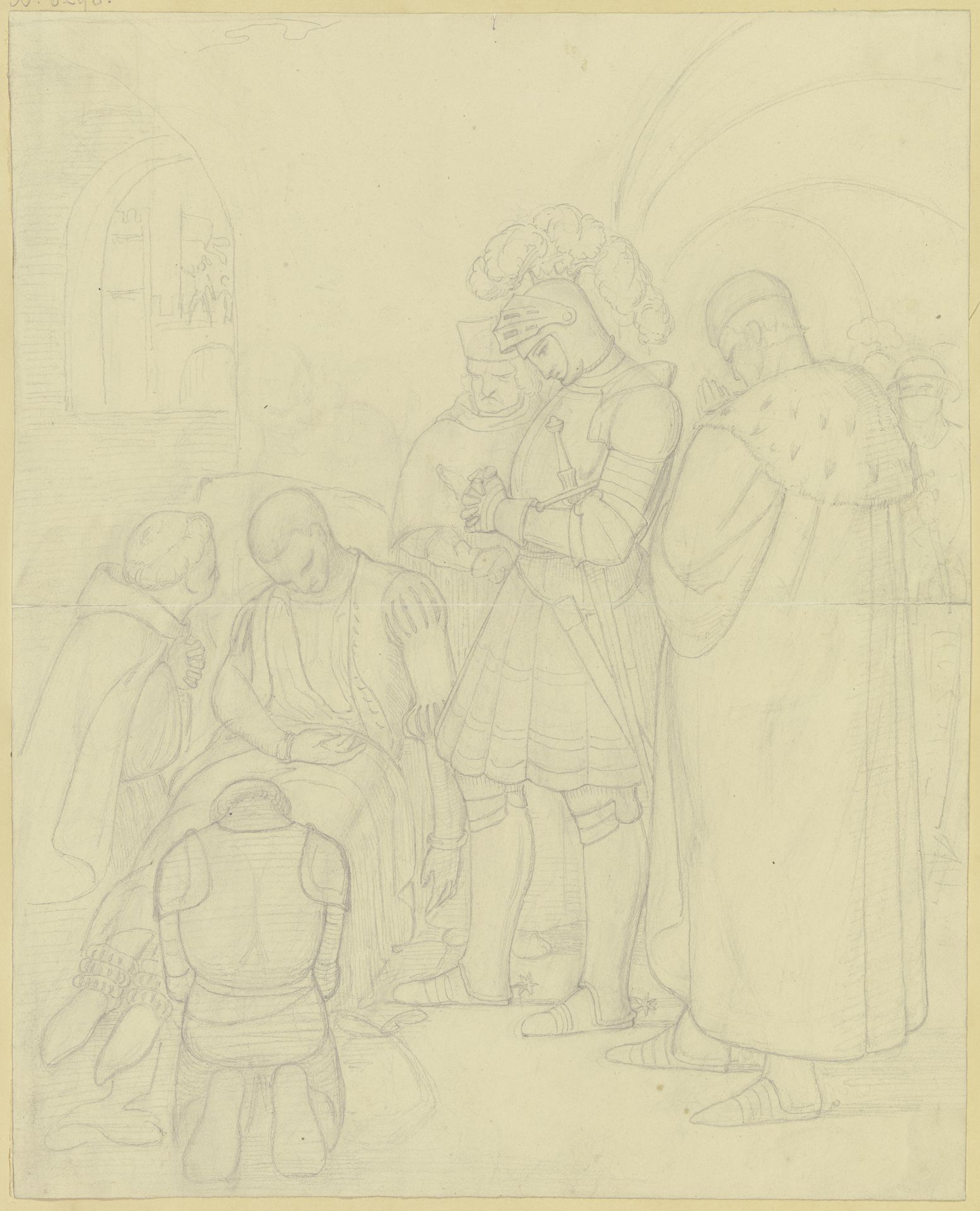Der Tod des Reichritters Franz von Sickingen nach Belagerung und Übergabe der Burg Nanstein an die gegen ihn ziehenden Landesfürsten by Carl Trost