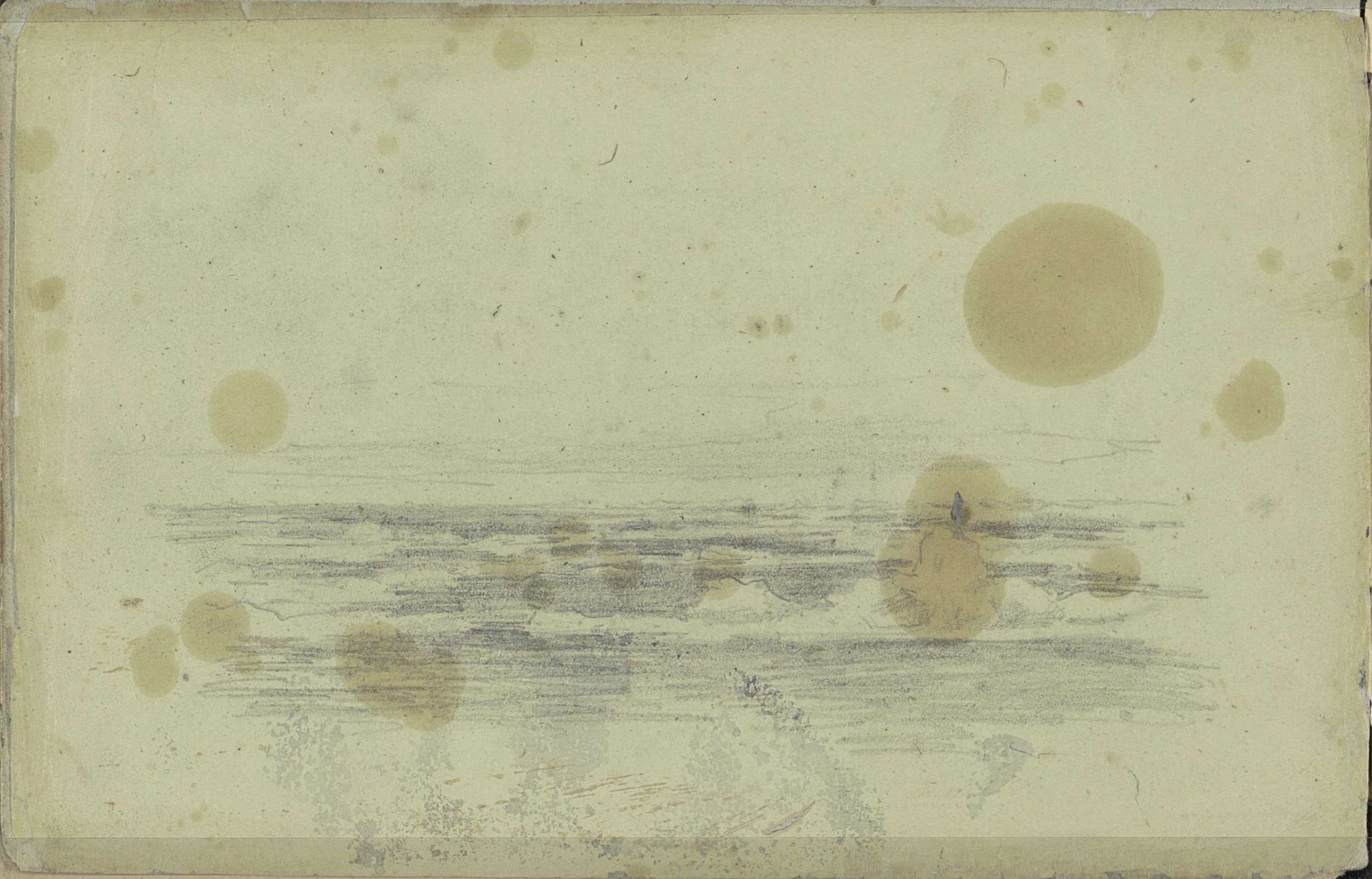 Gezicht op de Barentszzee met ijsschotsen by Louis Apol