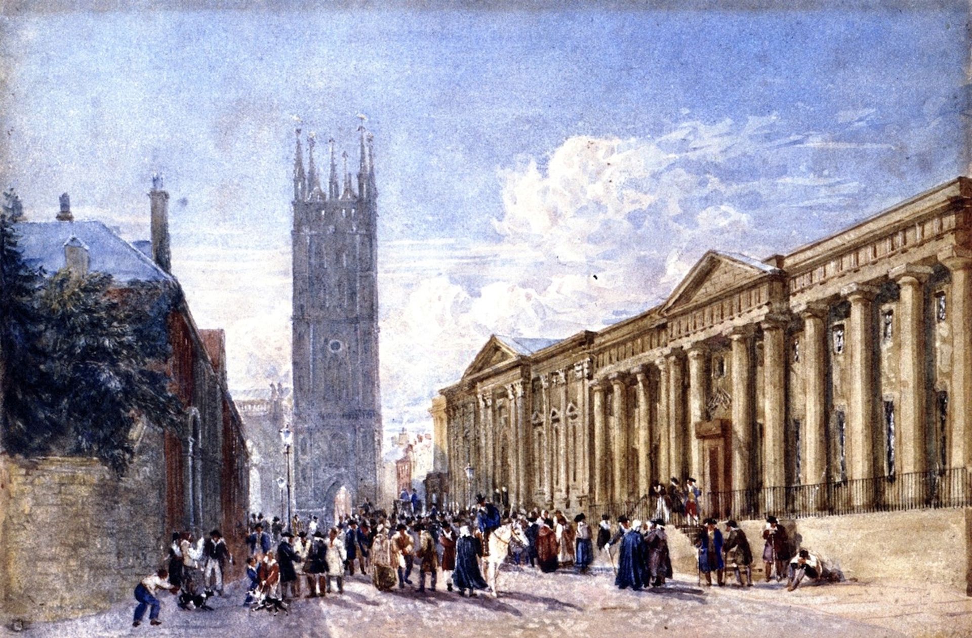 St. Mary's Church and the Shire Hall, Warwick by David Cox