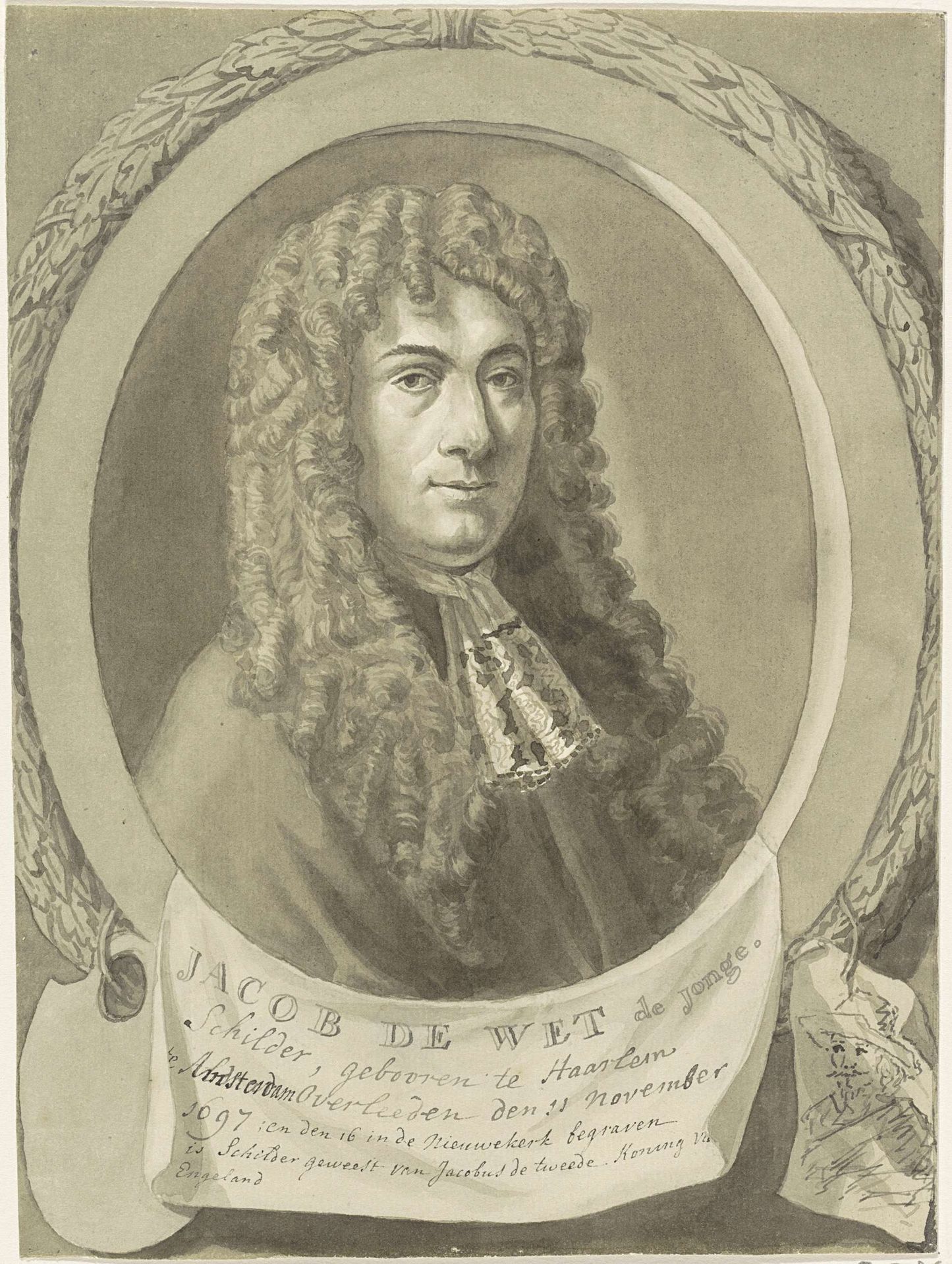Portret van de schilder Jacob de Wet (de Jonge) by Anonymous