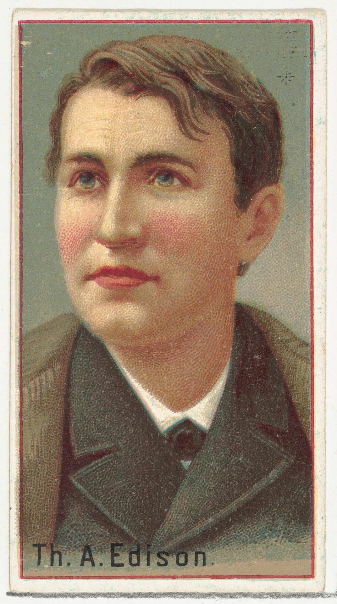 Thomas A. Edison, printer's sample for the World's Inventors souvenir album (A25) for Allen & Ginter Cigarettes by Allen & Ginter