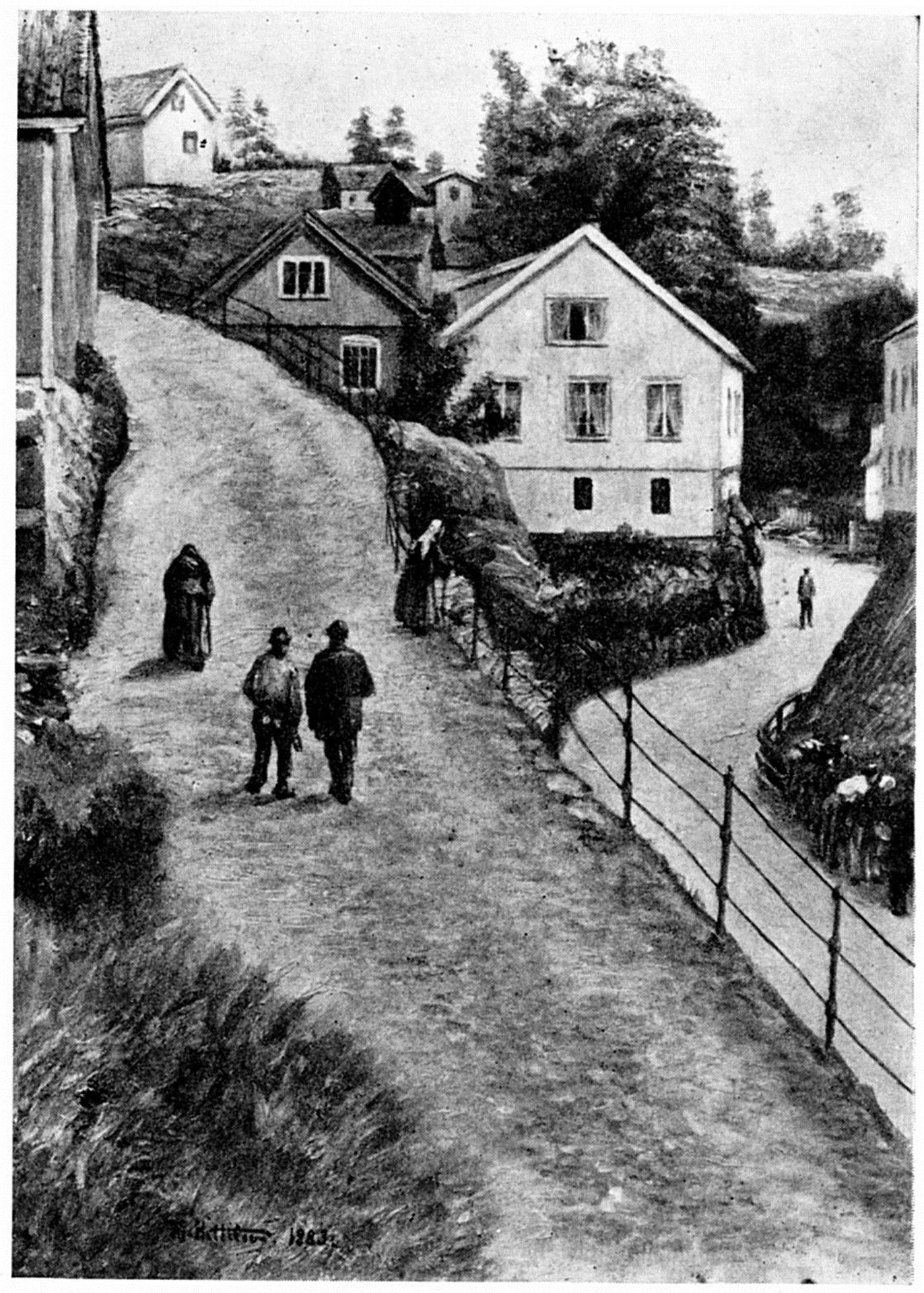 Gate I Krageroe by Theodor Severin Kittelsen