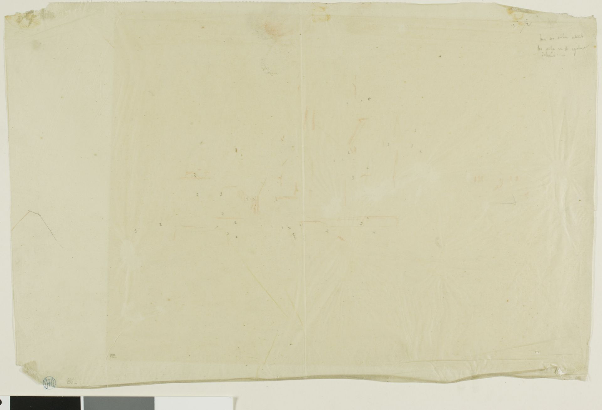 Diagrammatic sketch of building by Charles Meryon