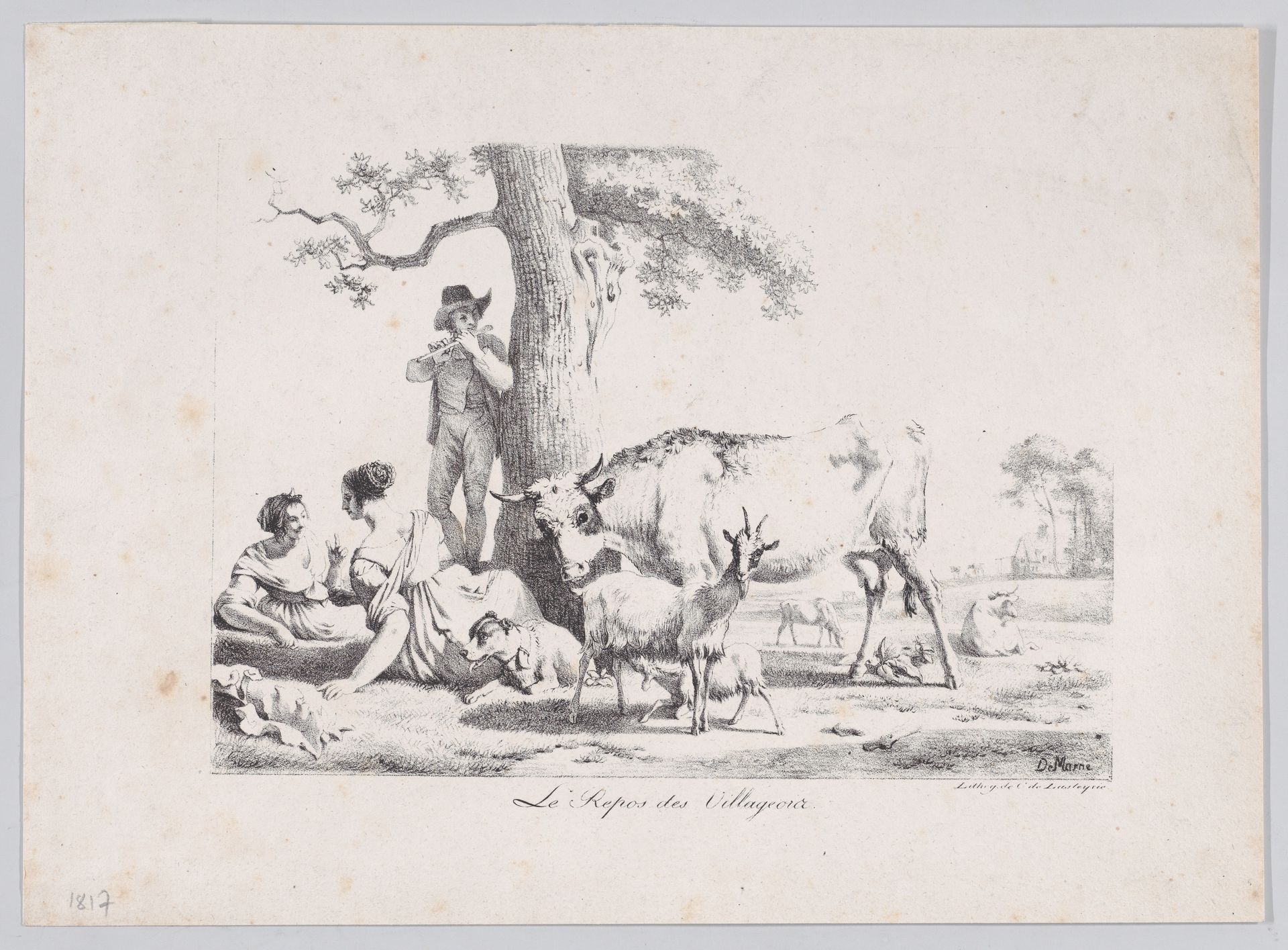 Villagers' rest by Jean Louis de Marne (called Demarnette)