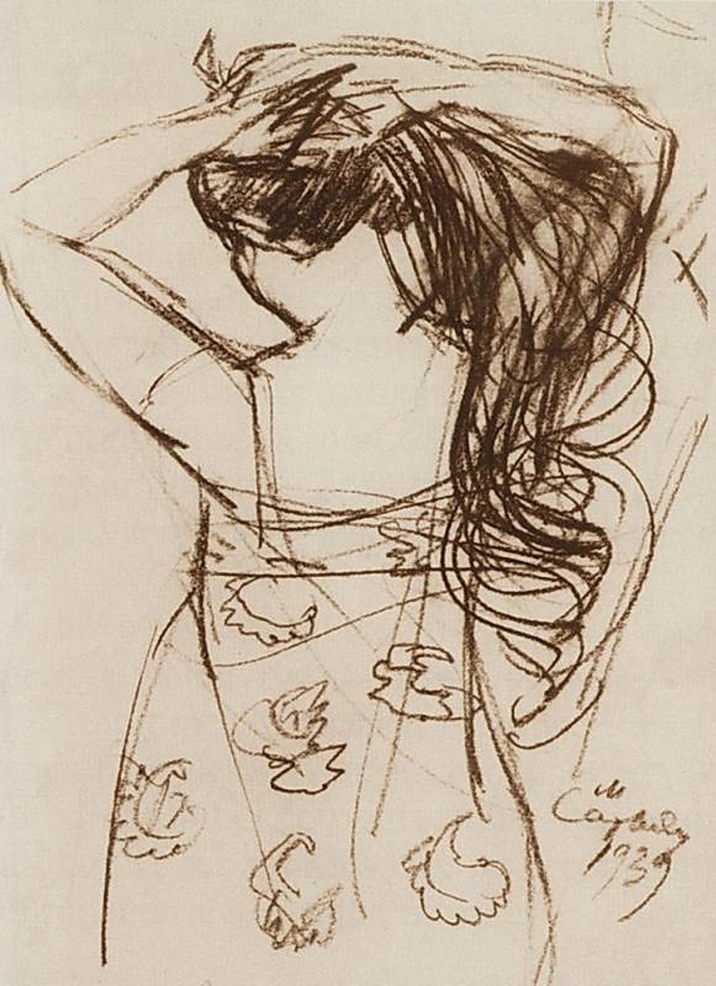 In front of the mirror (Lusik) by Martiros Sarian