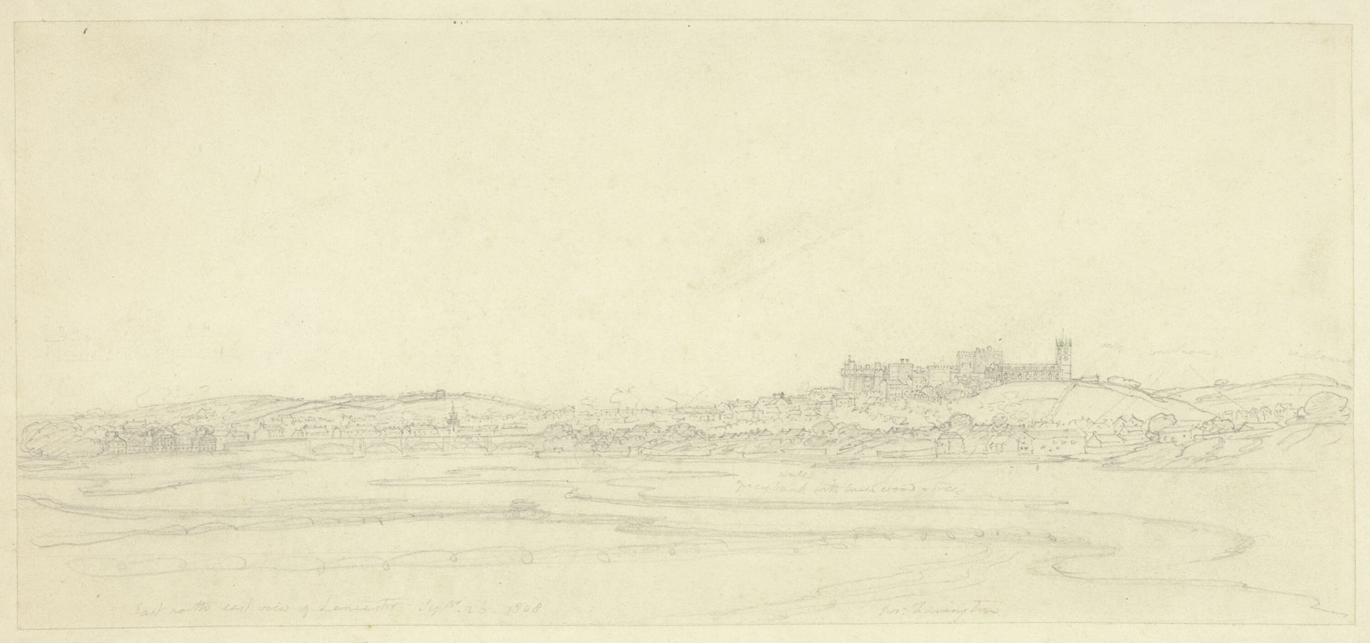 East North East View of Lancaster by Joseph Farington