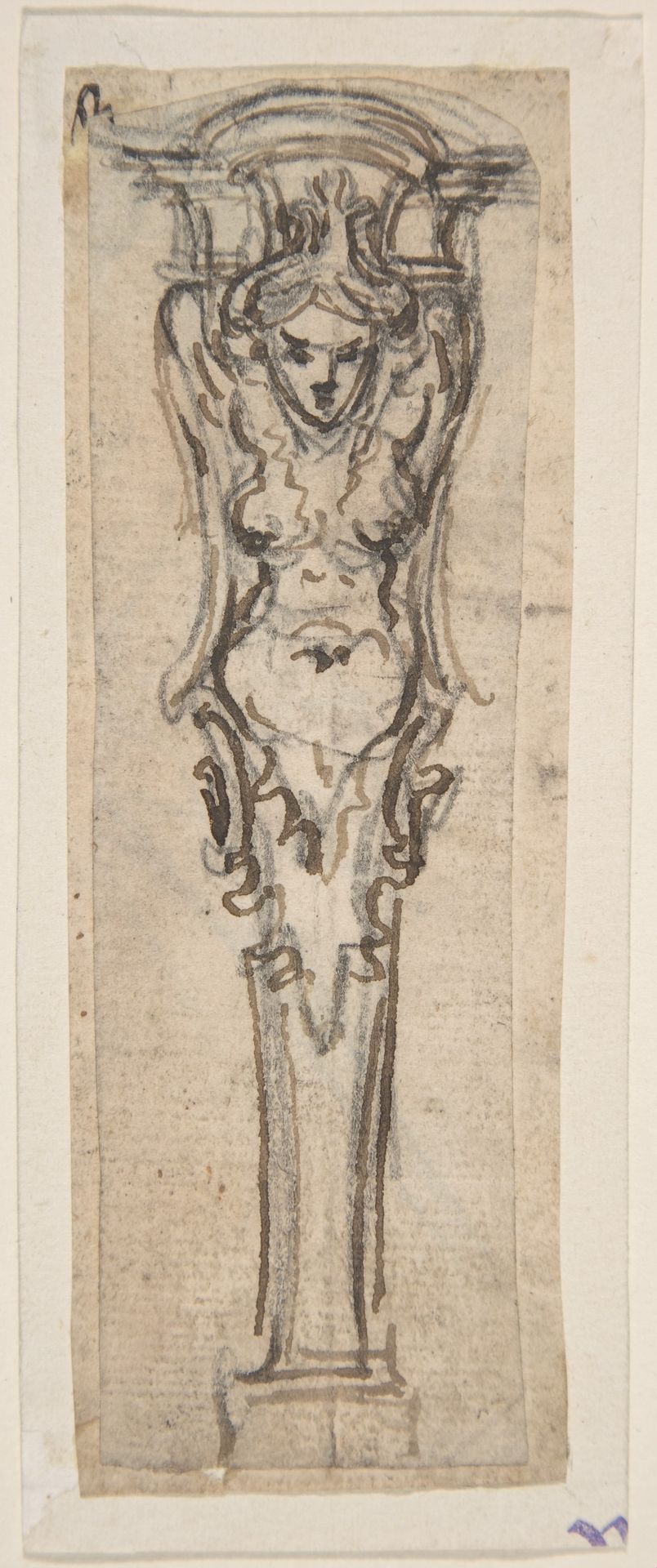 Design for a Term shaped like a Winged Female Figure by Giovanni Battista Foggini