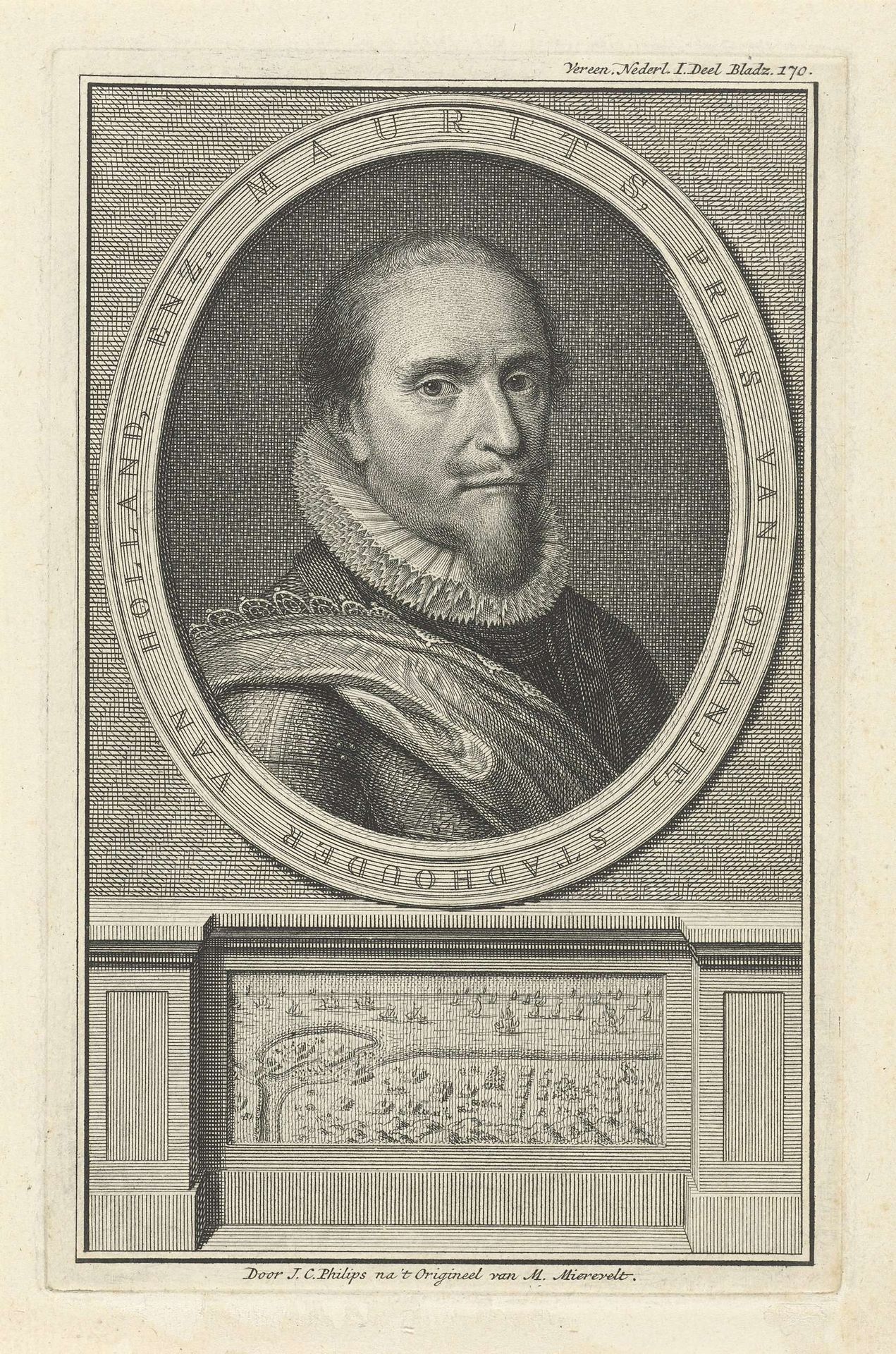 Portret van Maurits van Oranje by Jan Caspar Philips