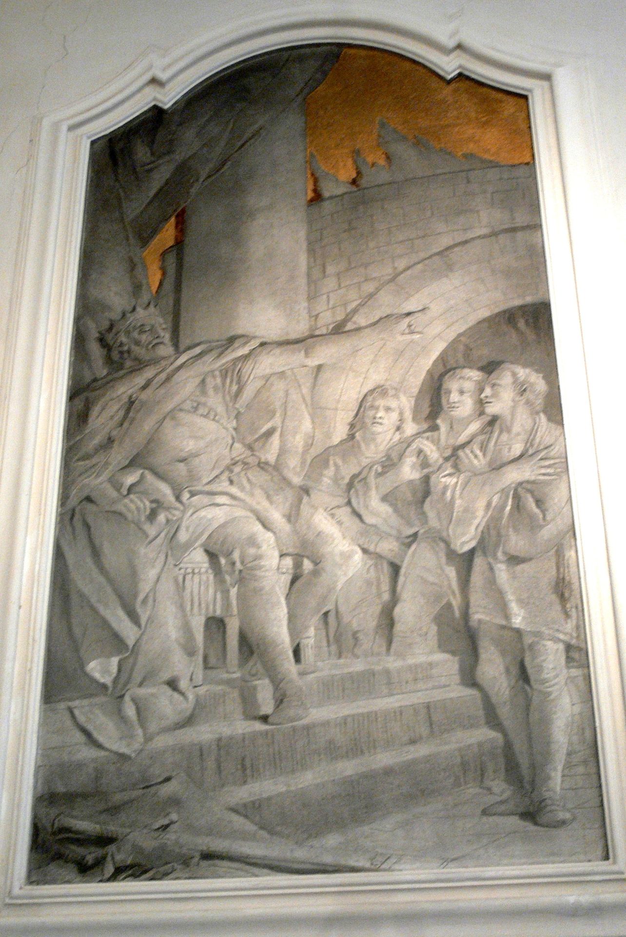 Nebuchadnezar sending the three young men into the fiery furnace by Giovanni Domenico Tiepolo