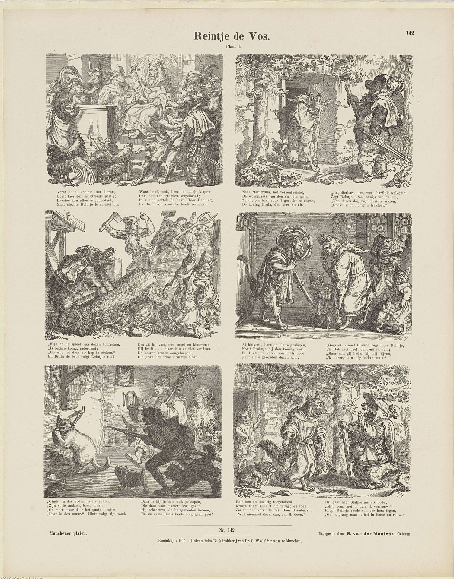 Reintje de Vos. / Plaat I by E. Ille