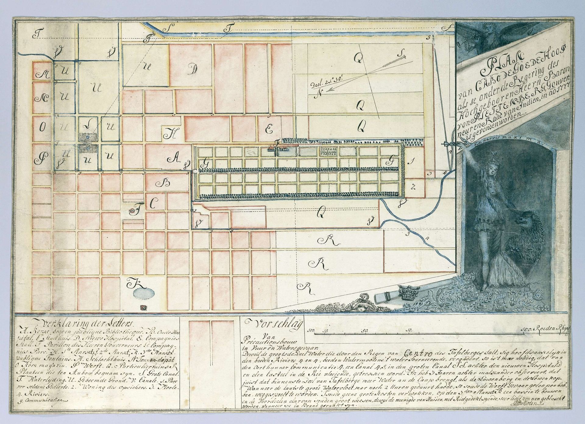 Map of Cape Town by Robert Jacob Gordon