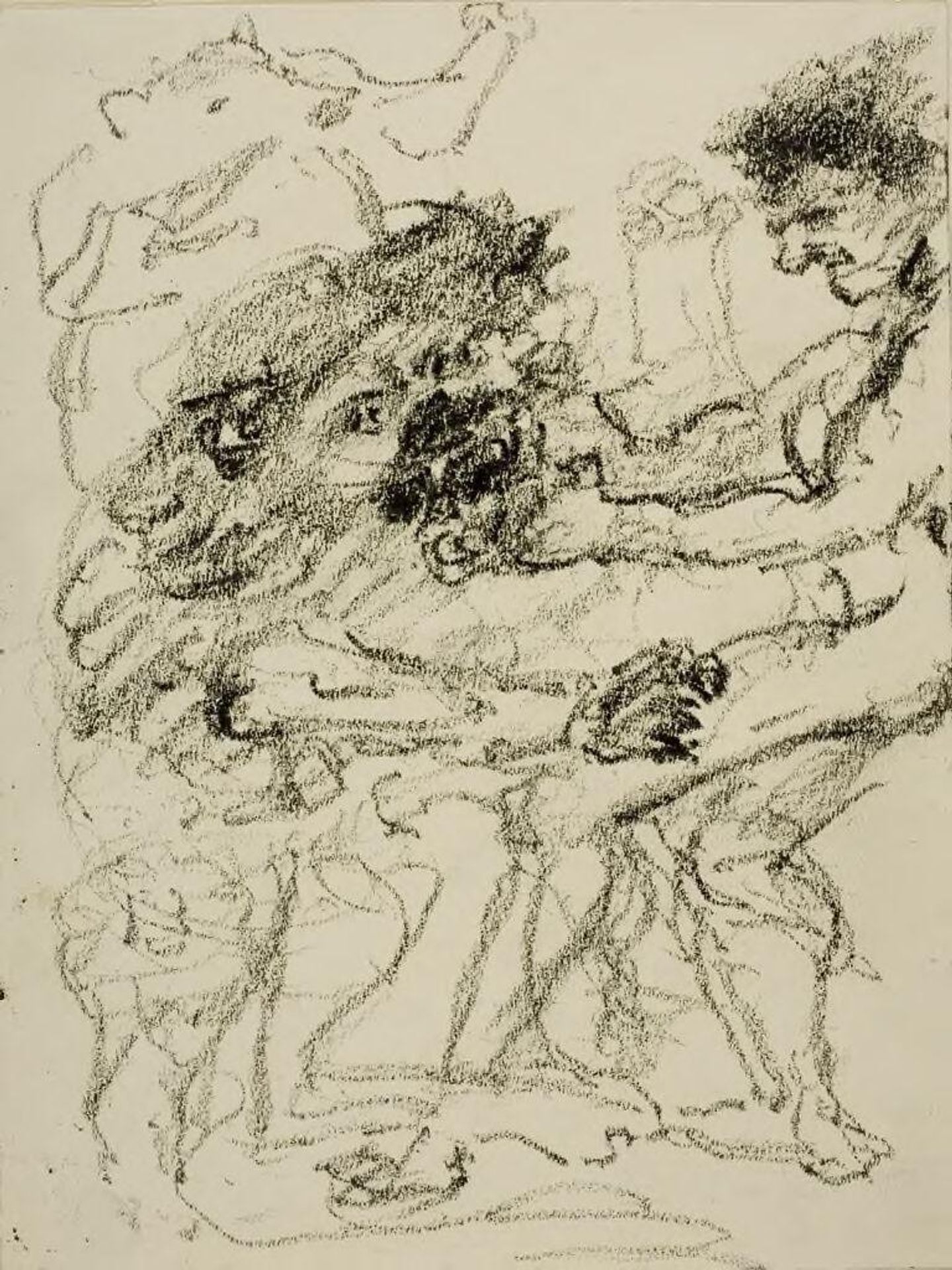 David battles a lion (I Samuel 17:34-36) by Lovis Corinth