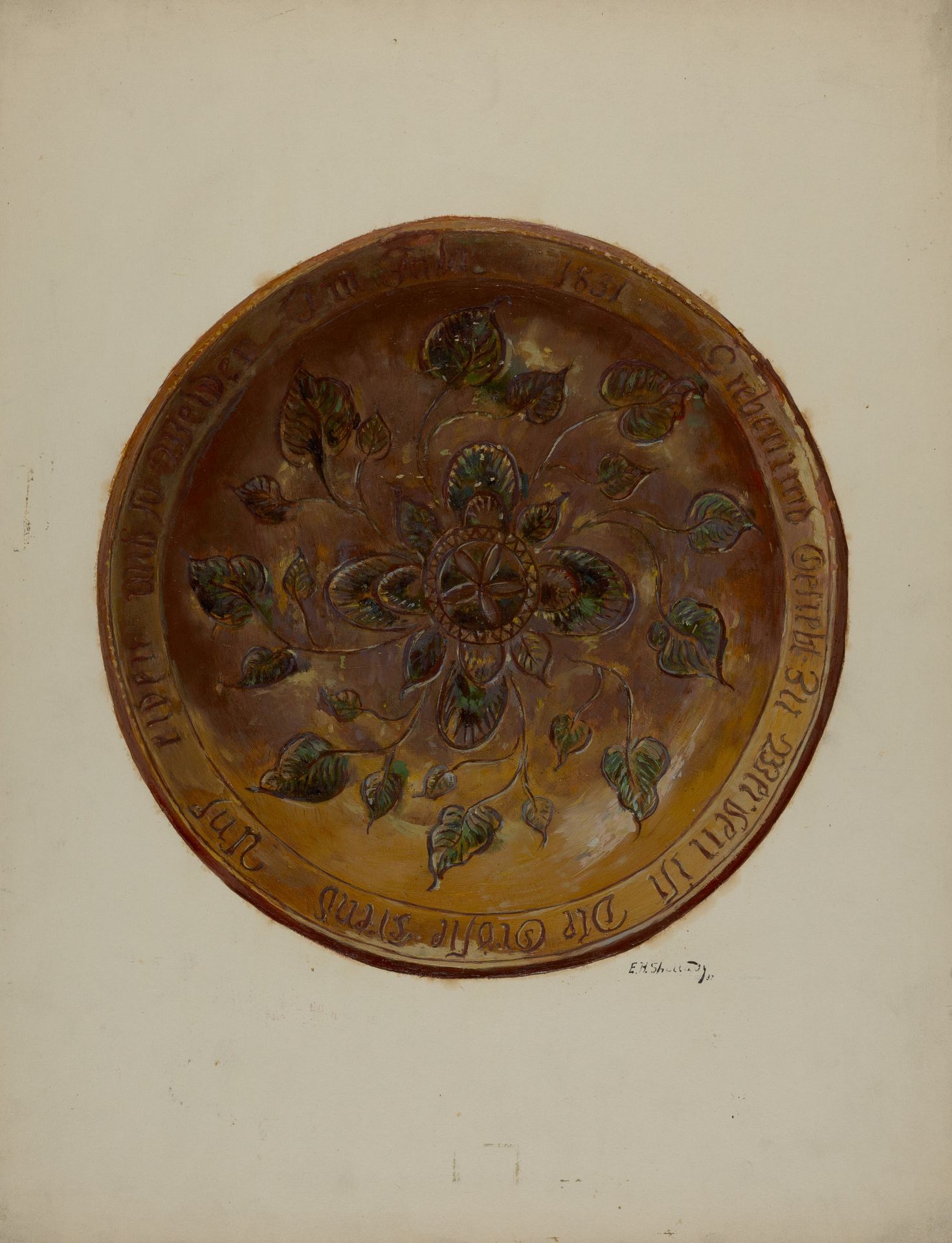 Pa. German Plate by Eugene Shellady
