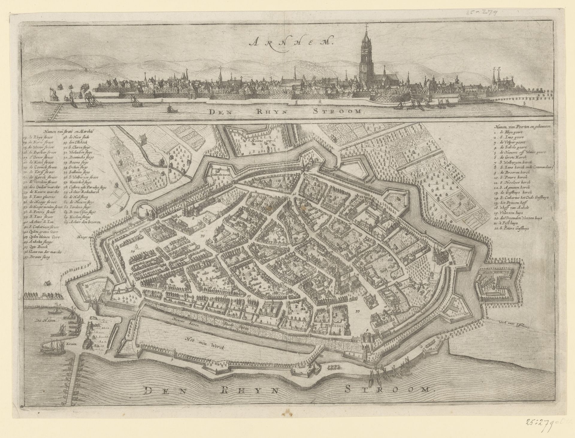 Plattegrond van Arnhem by Anonymous