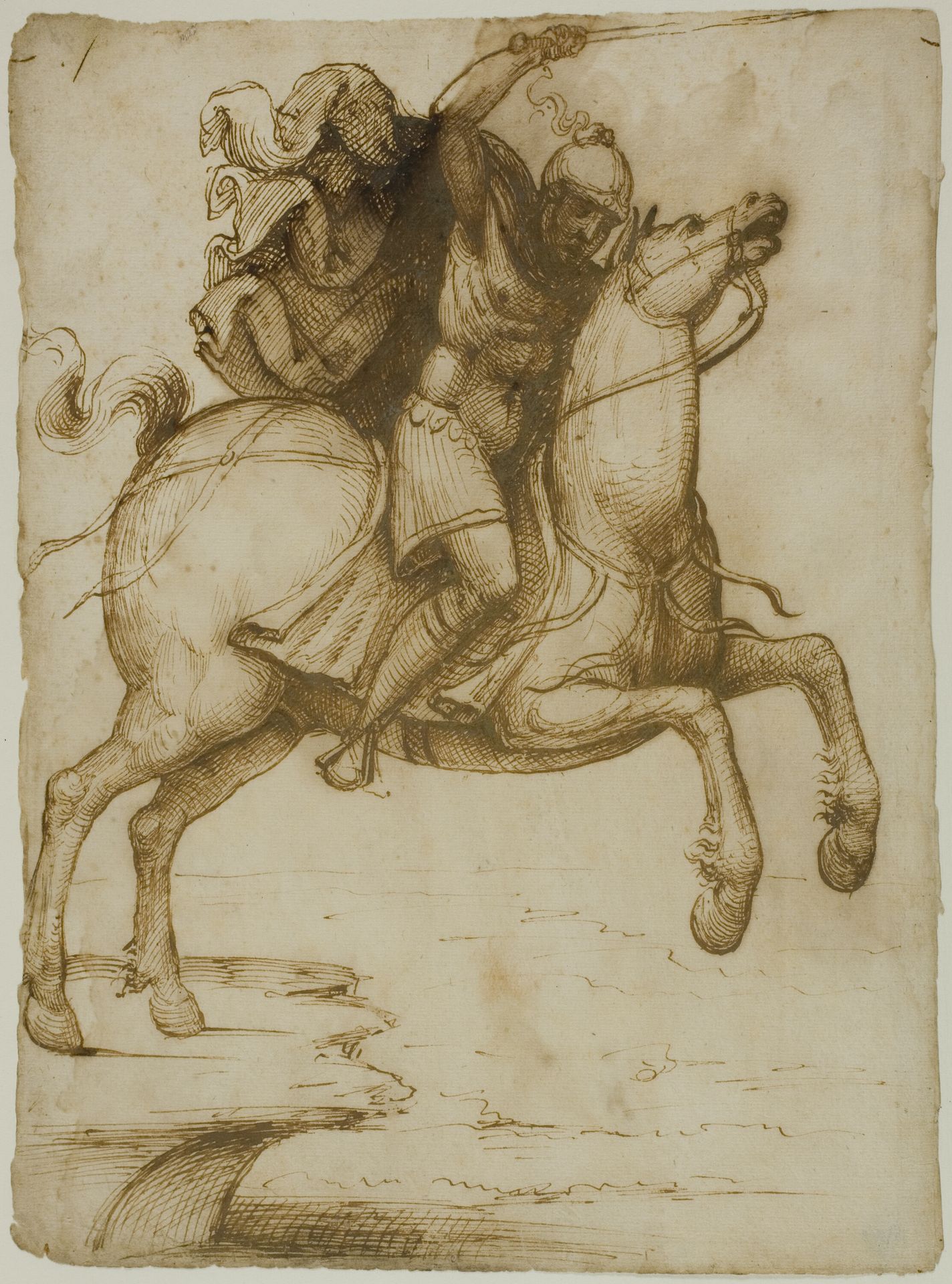 Marcus Curtius Leaping into the Abyss by Pseudo-Pacchia