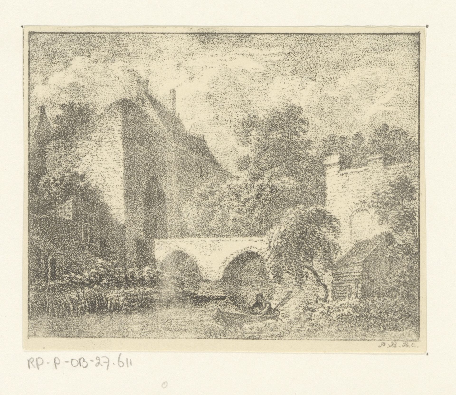 Landschap met fort en brug by Pieter Bartholomeusz. Barbiers