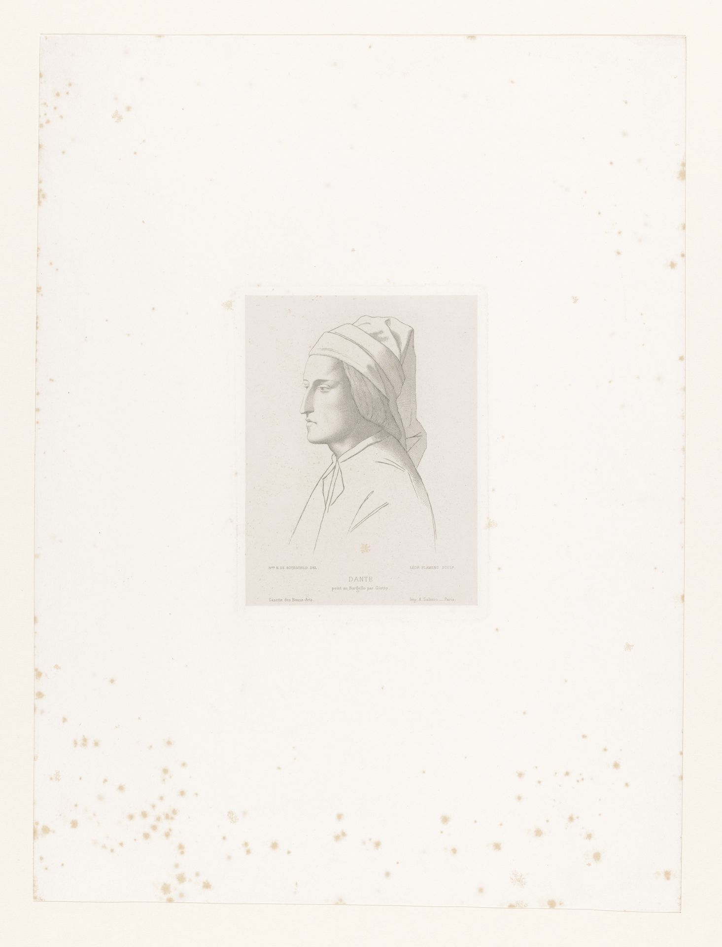 Portret van Dante Alighieri by Léopold Flameng
