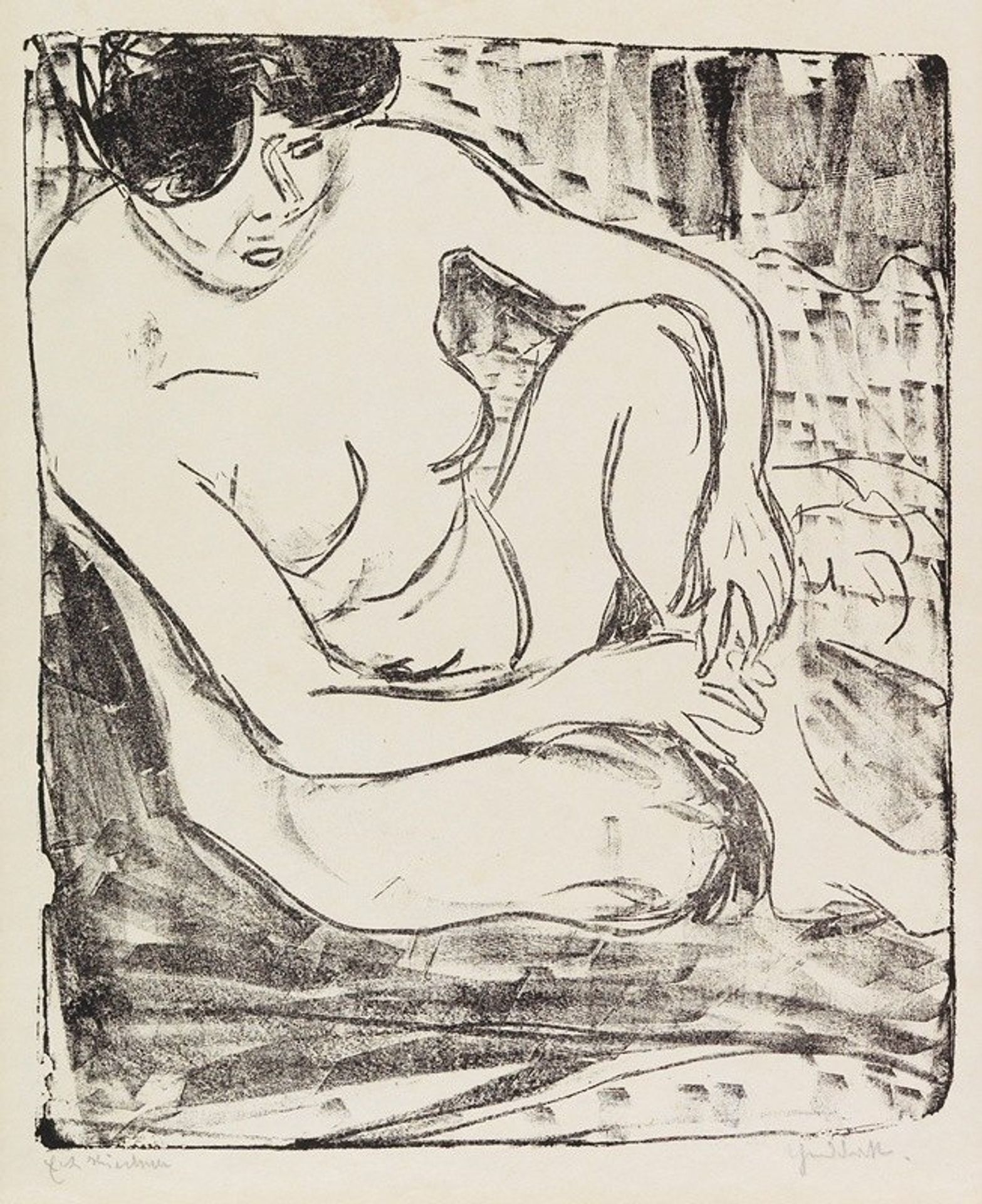 Aktstudie by Ernst Ludwig Kirchner