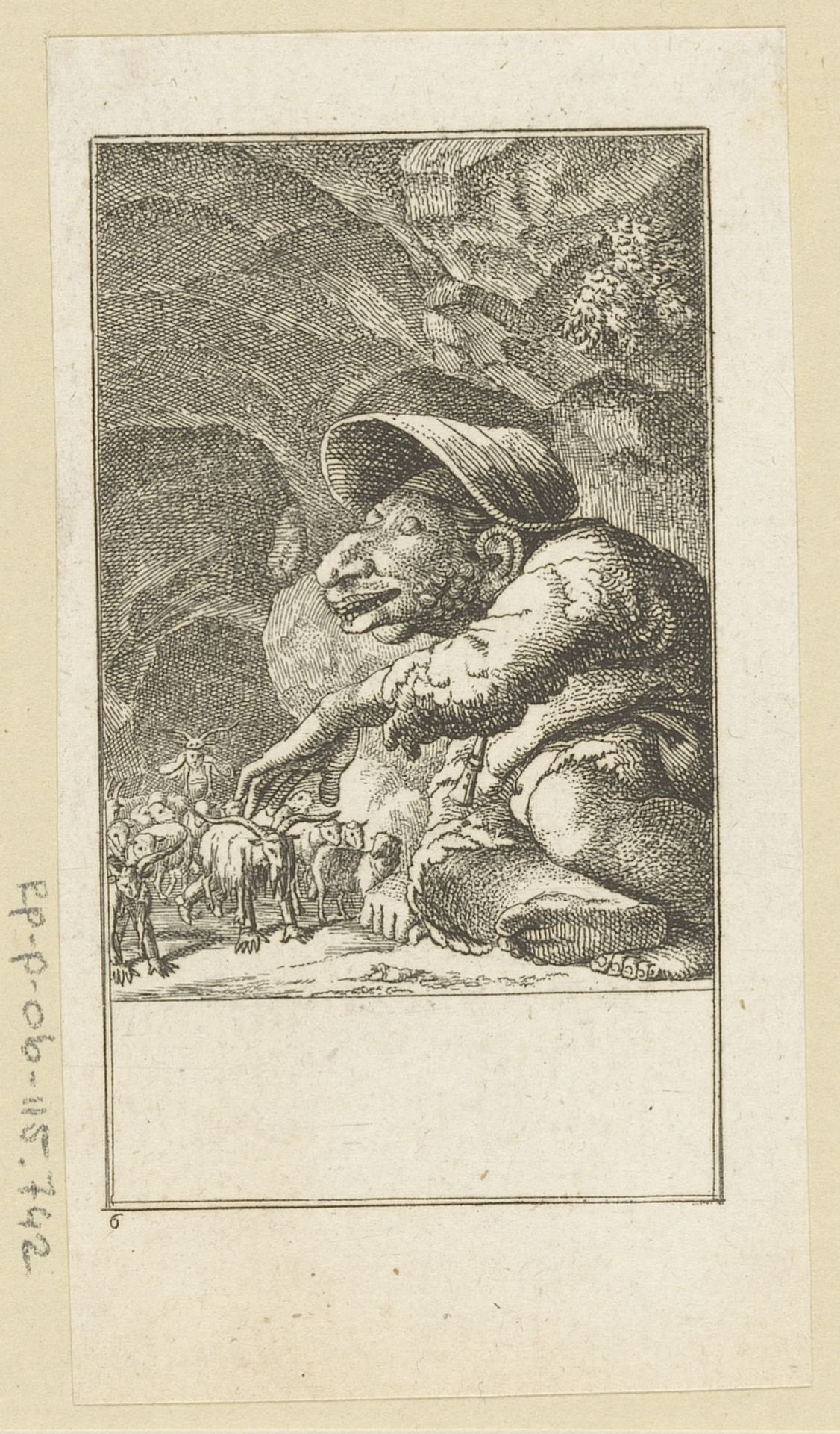 Norandino en Lucina worden ontdekt door de oger by Louis Wilhelm Chodowiecki