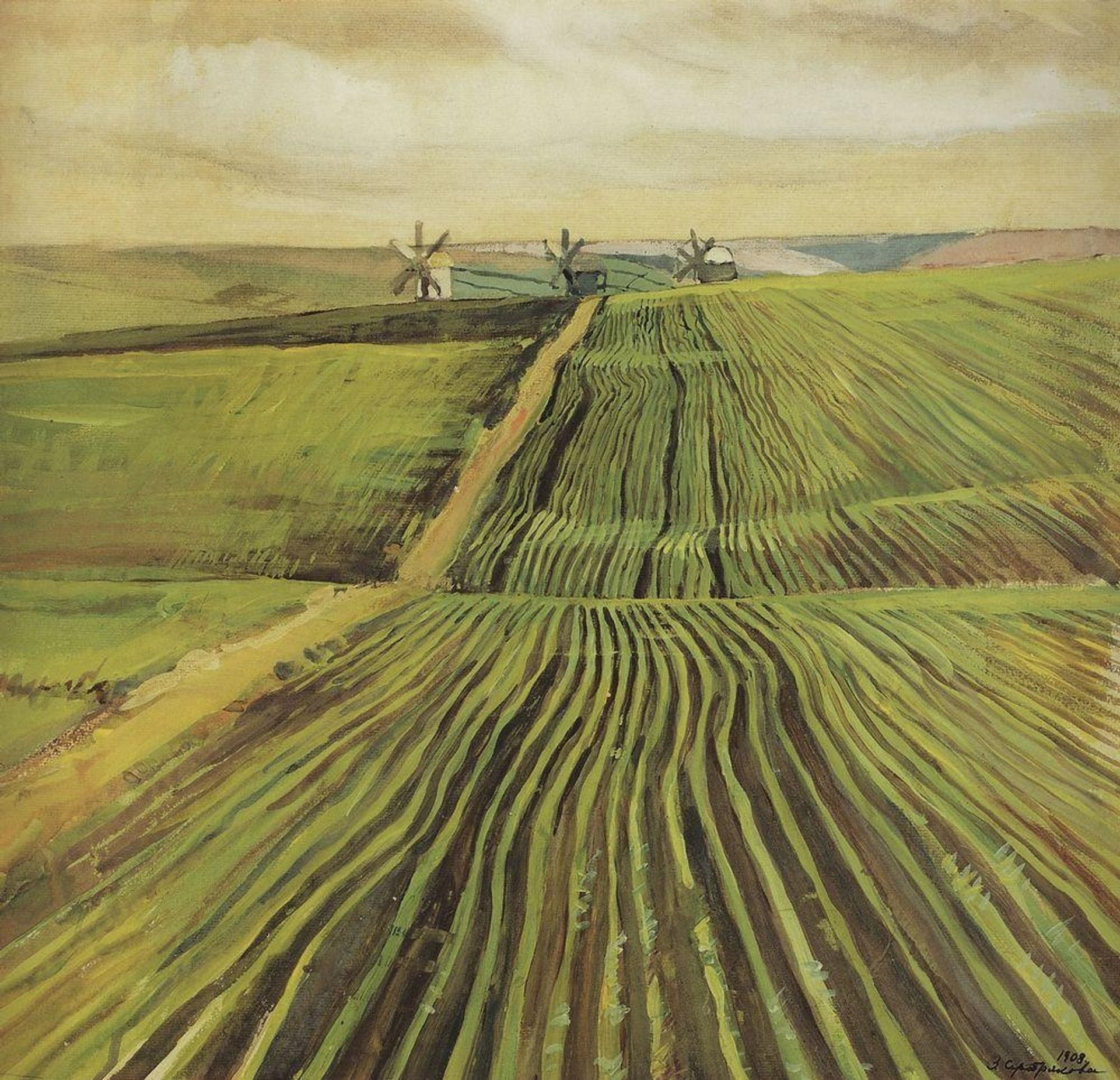 Green autumn by Zinaida Serebriakova