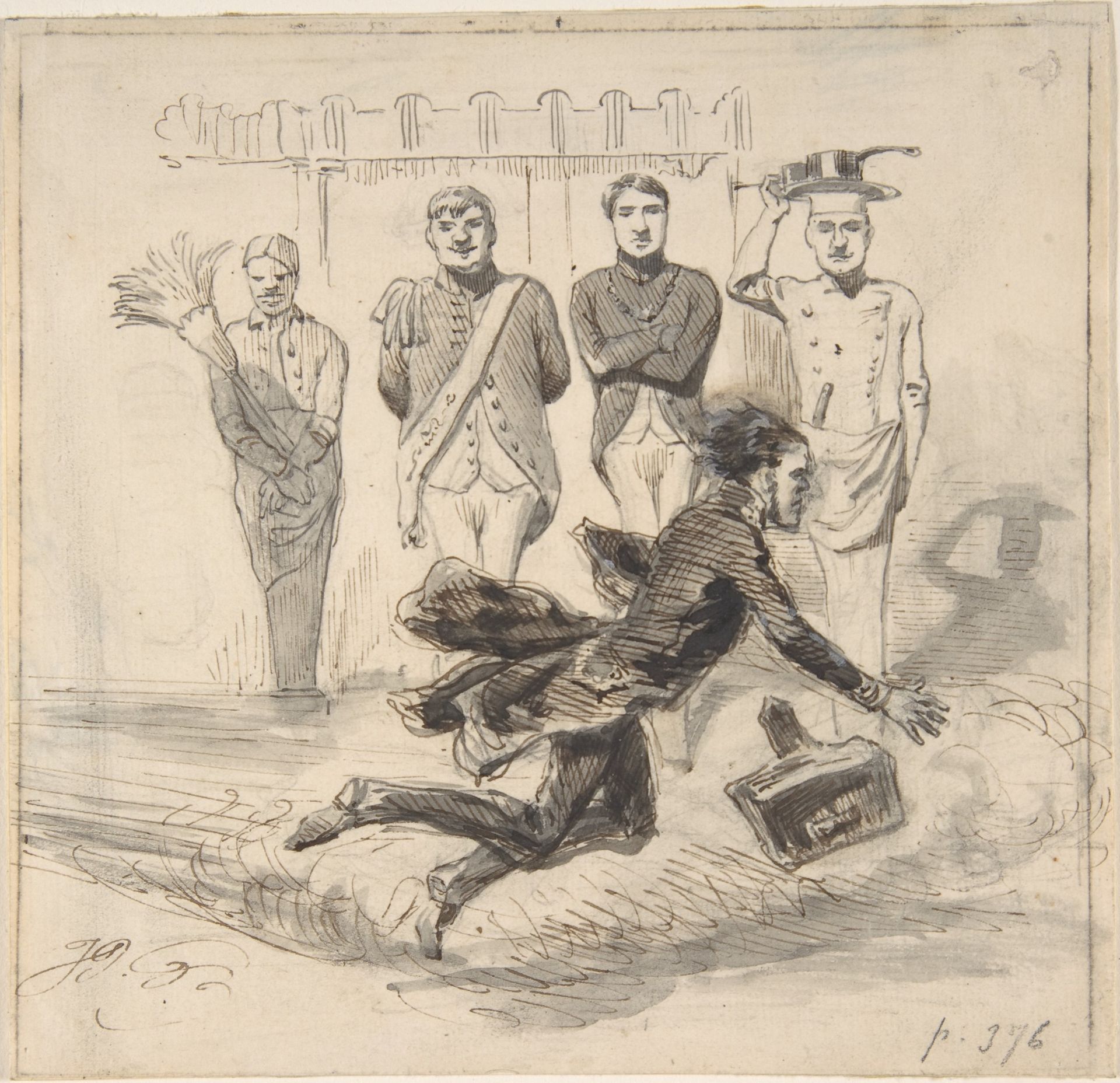 Illustration in Jérôme Paturot, by Louis Reybaud, Paris, 1846 by J. J. Grandville