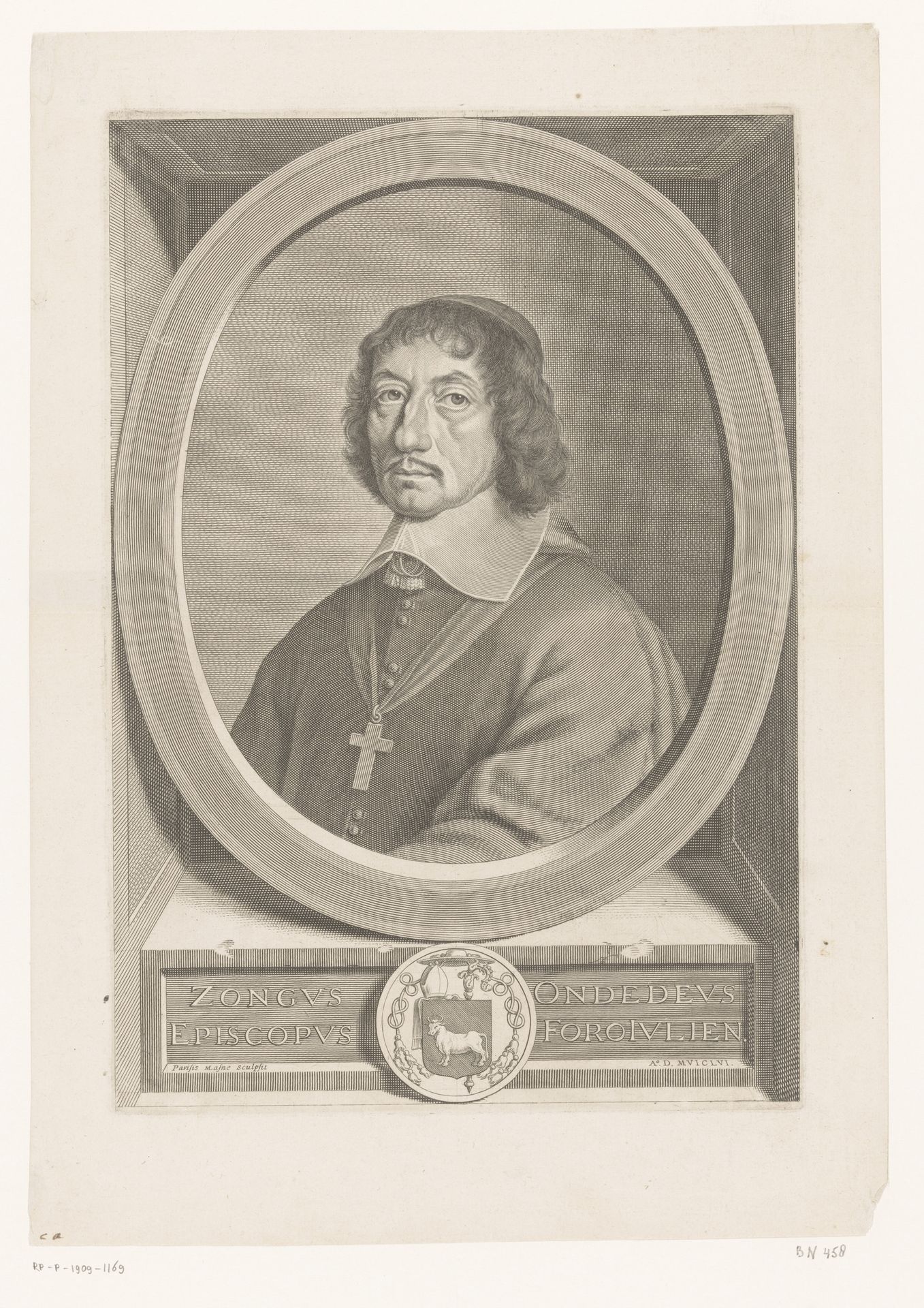 Portret van Joseph Zongo Ondedei by Michel Lasne