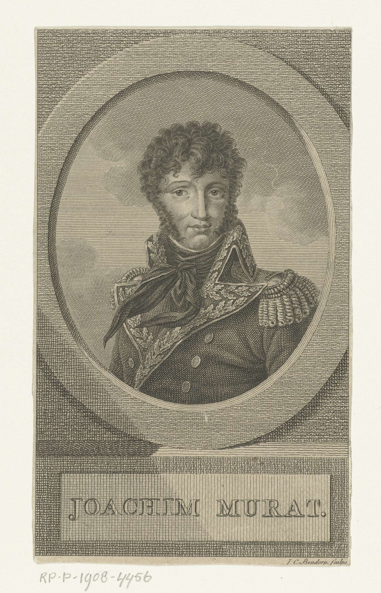 Portret van Joachim Murat koning van Napels by Johannes Christiaan Bendorp