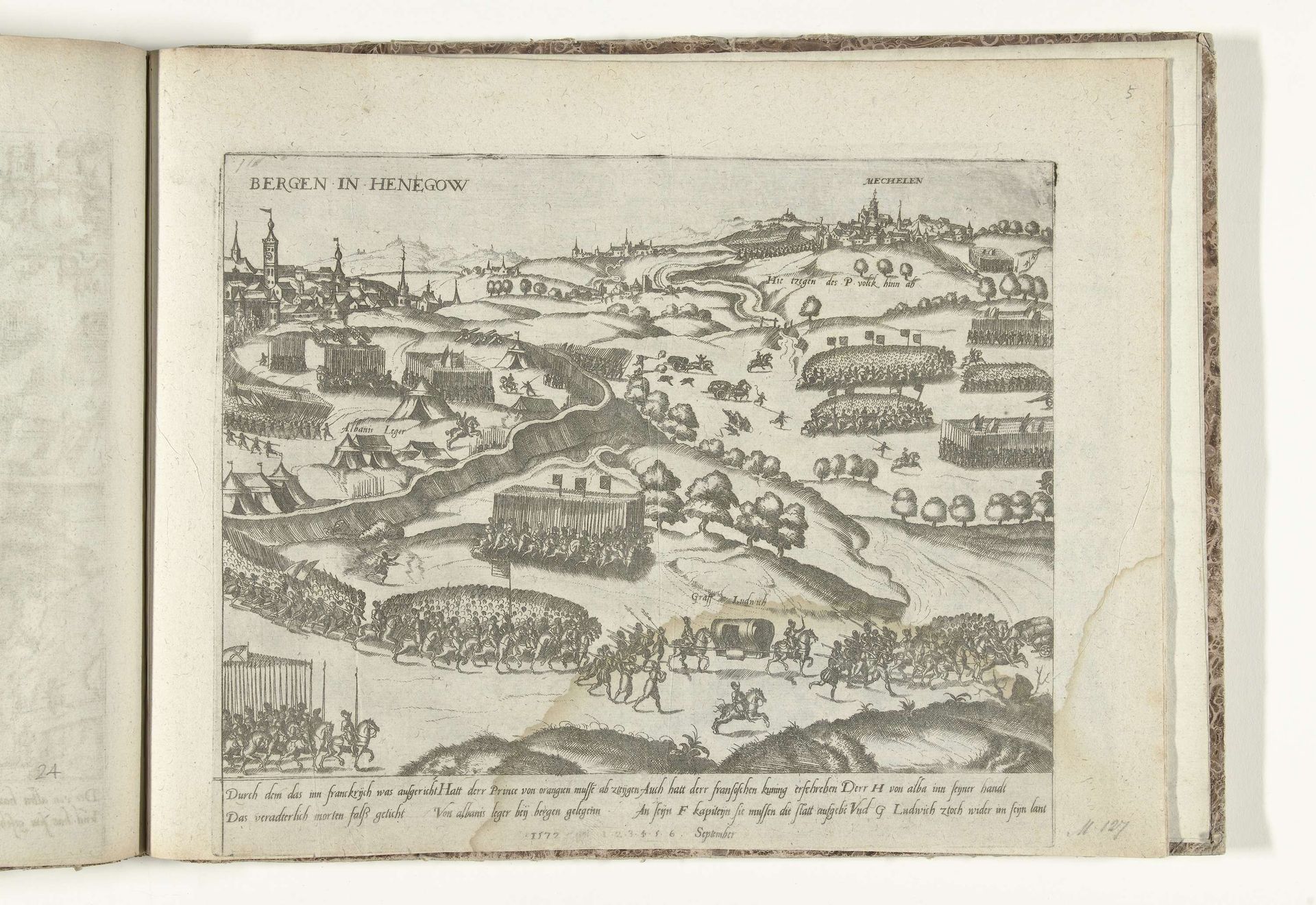 Lodewijk van Nassau verlaat Bergen, 1572 by Anonymous