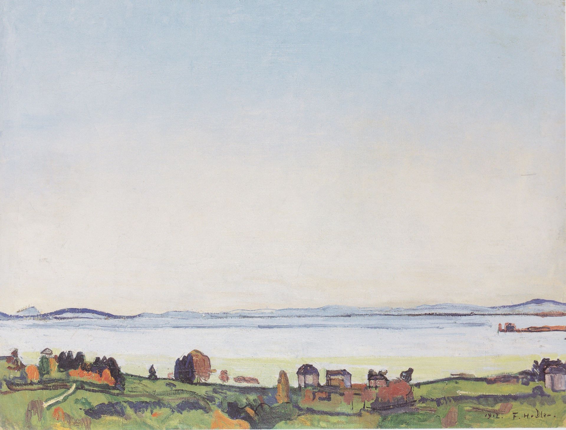 The Lake Geneva from Lausanne by Ferdinand Hodler