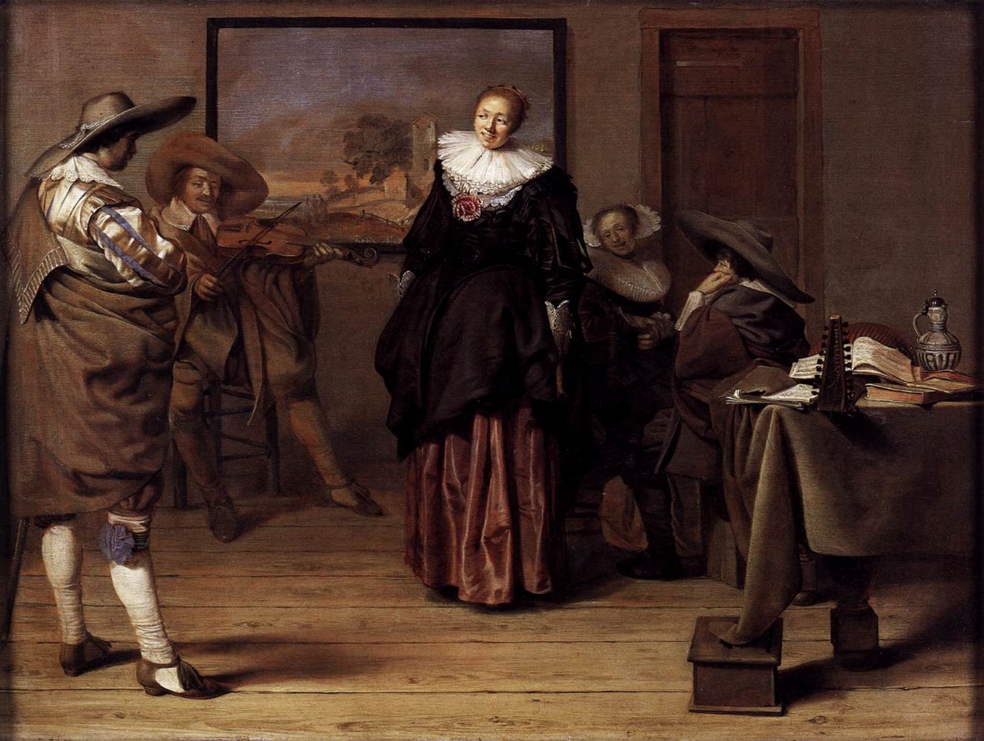 The Dancing Lesson by Pieter Codde