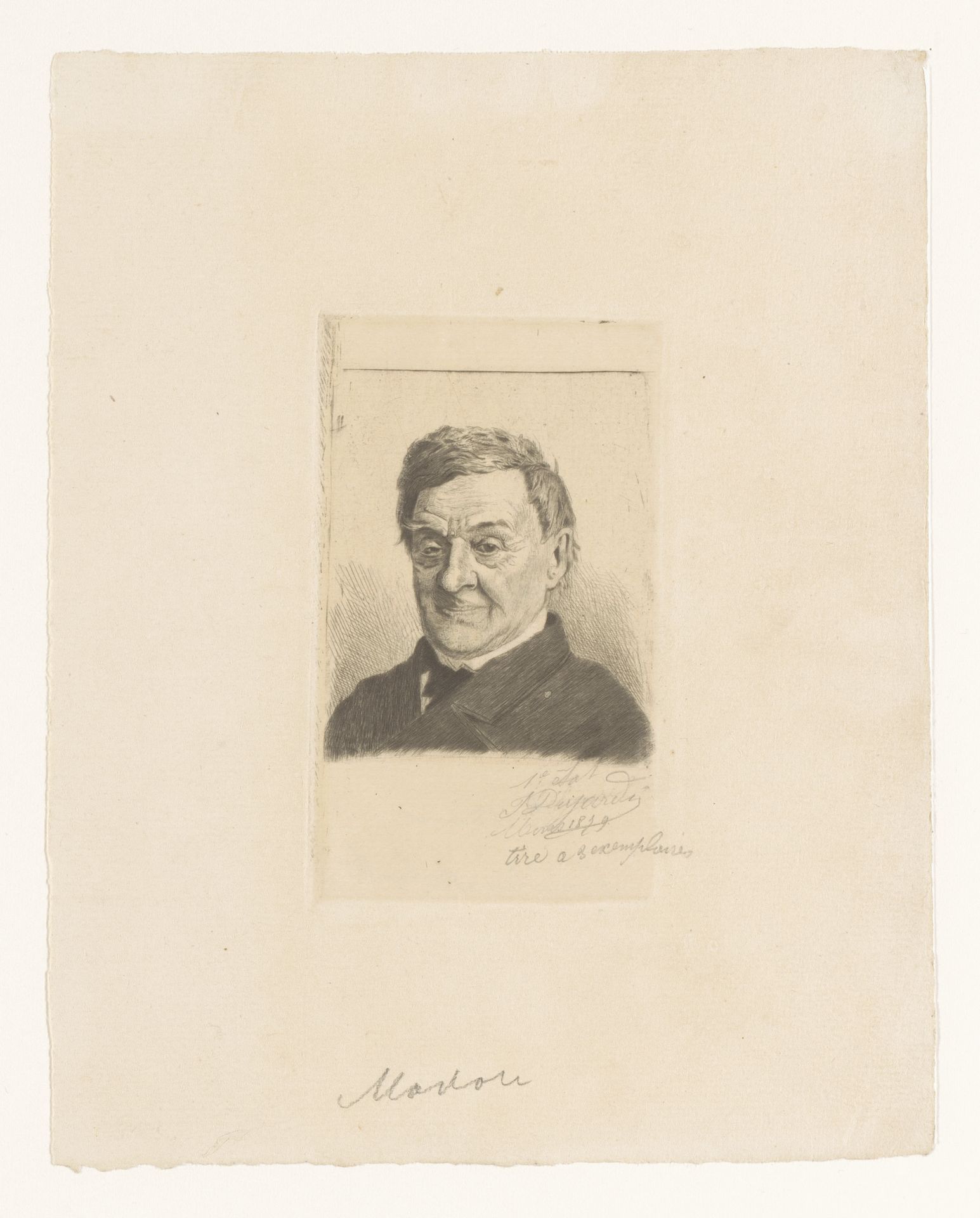 Portret van een onbekende man, mogelijk Madou by Joseph Dujardin