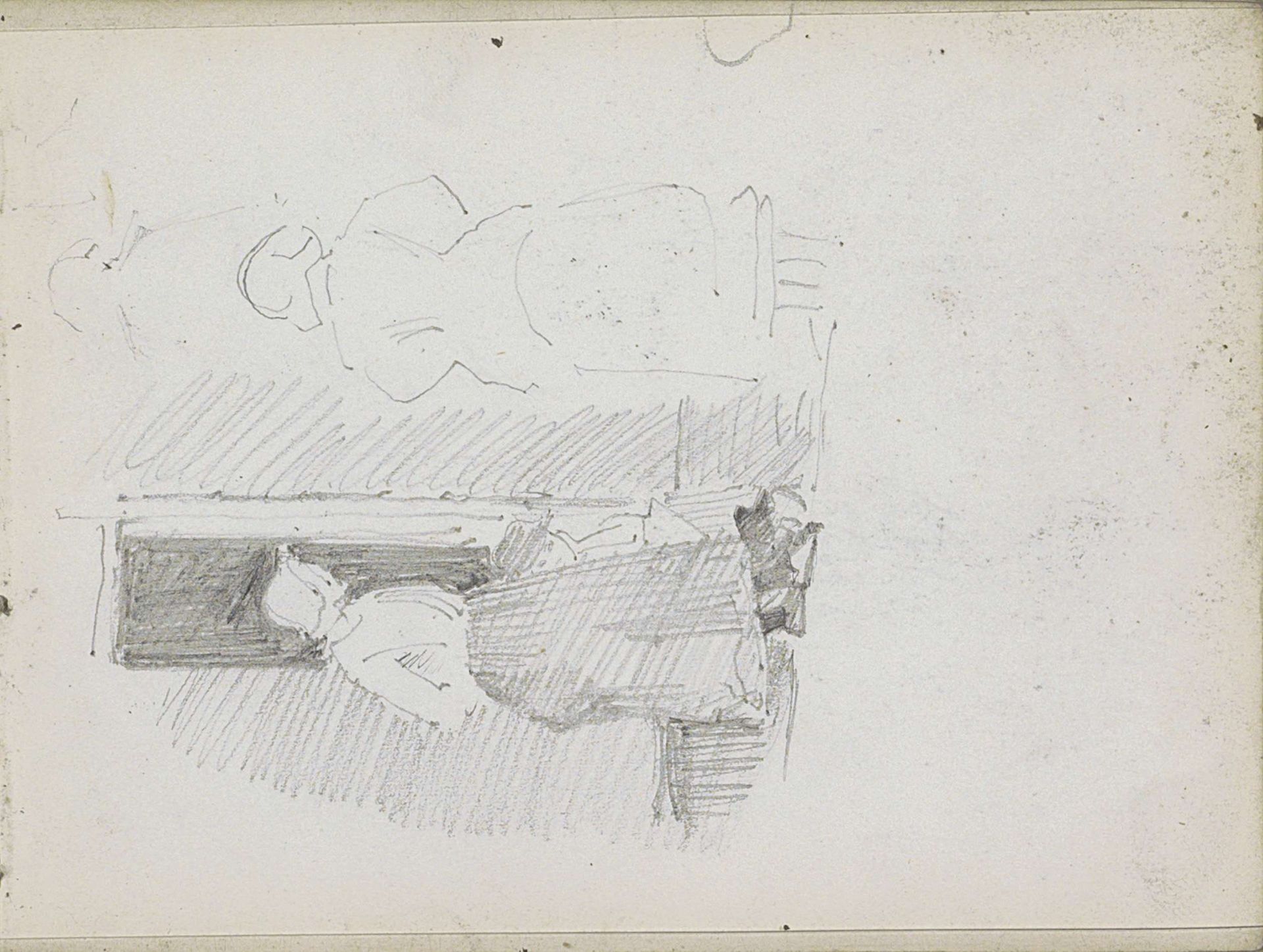 Twee vrouwen in klederdracht bij een deuropening by George Clausen
