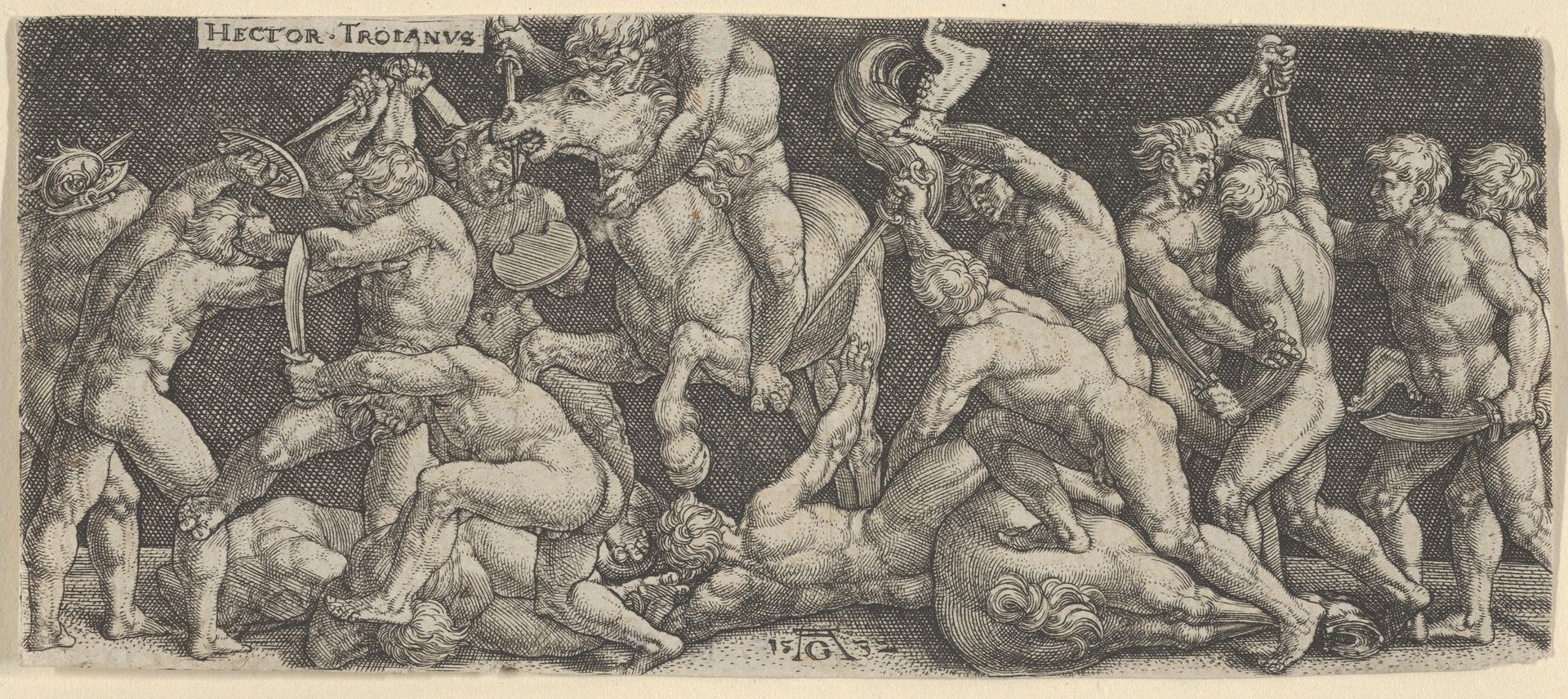 Hector Fighting the Greeks by Heinrich Aldegrever