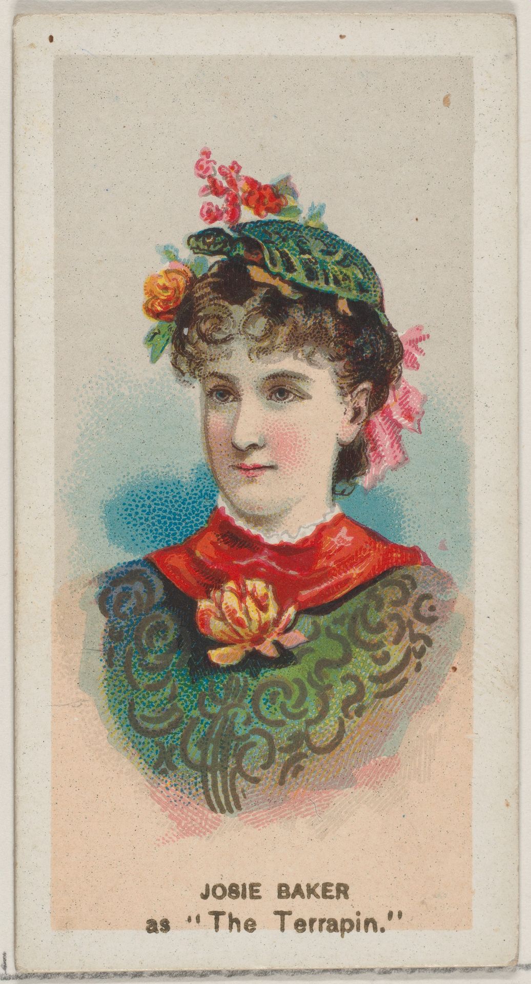 Josie Baker as "The Terrapin," from the series Fancy Dress Ball Costumes (N73) for Duke brand cigarettes by W. Duke, Sons & Co.