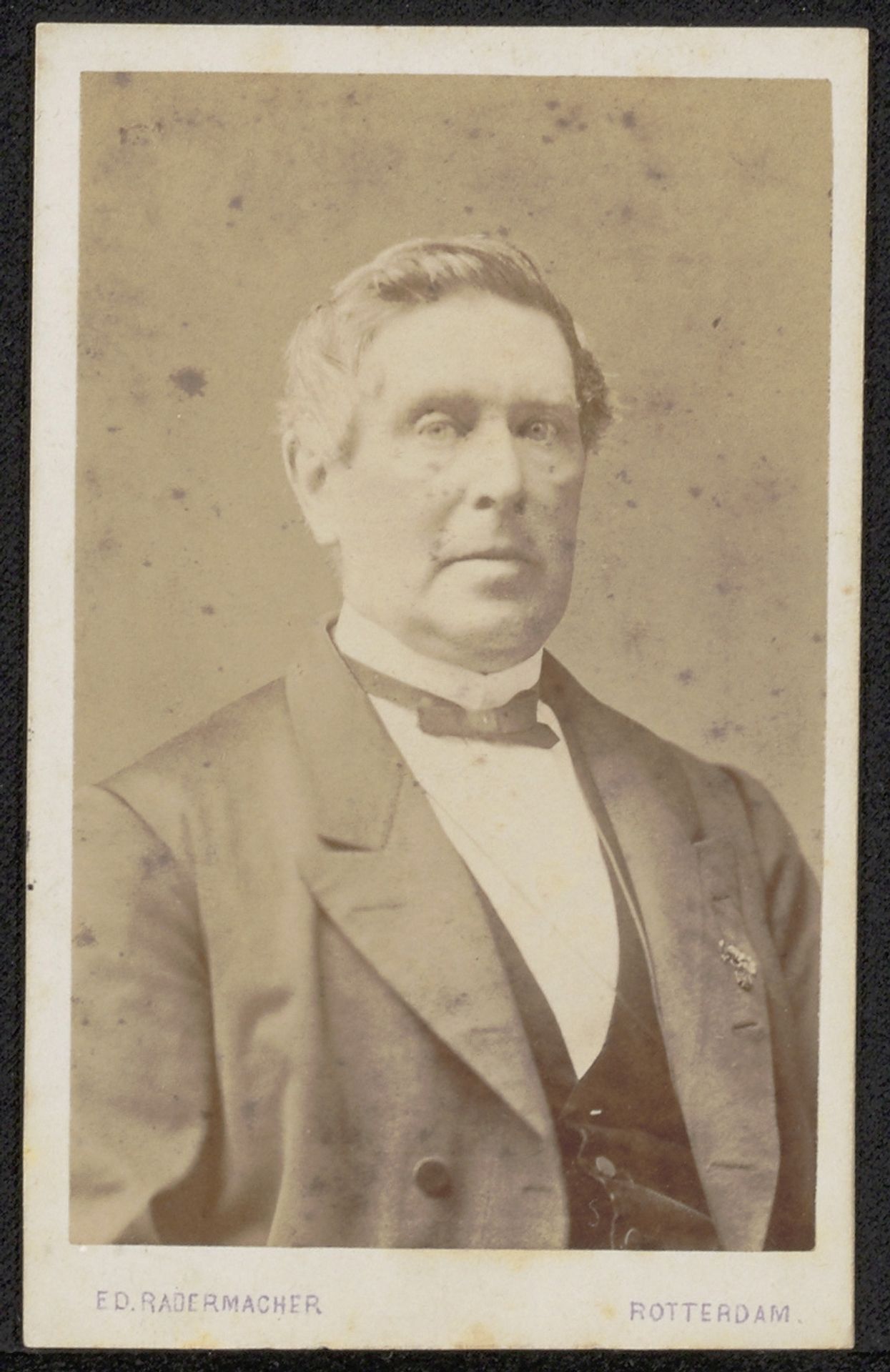 Portret van de heer Hoogewerff by Eduard Gustav Radermacher
