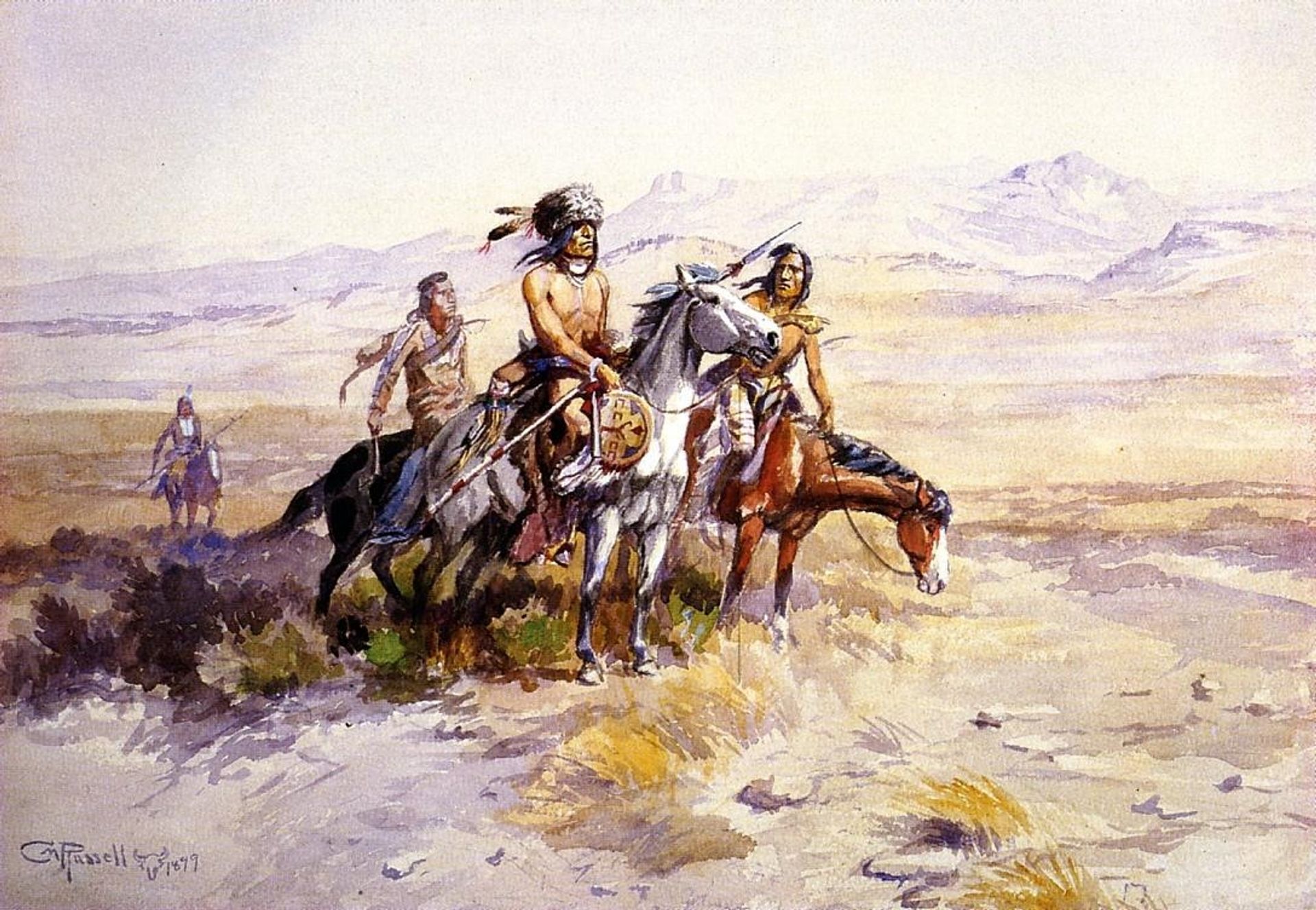 In Enemy Country by Charles M. Russell