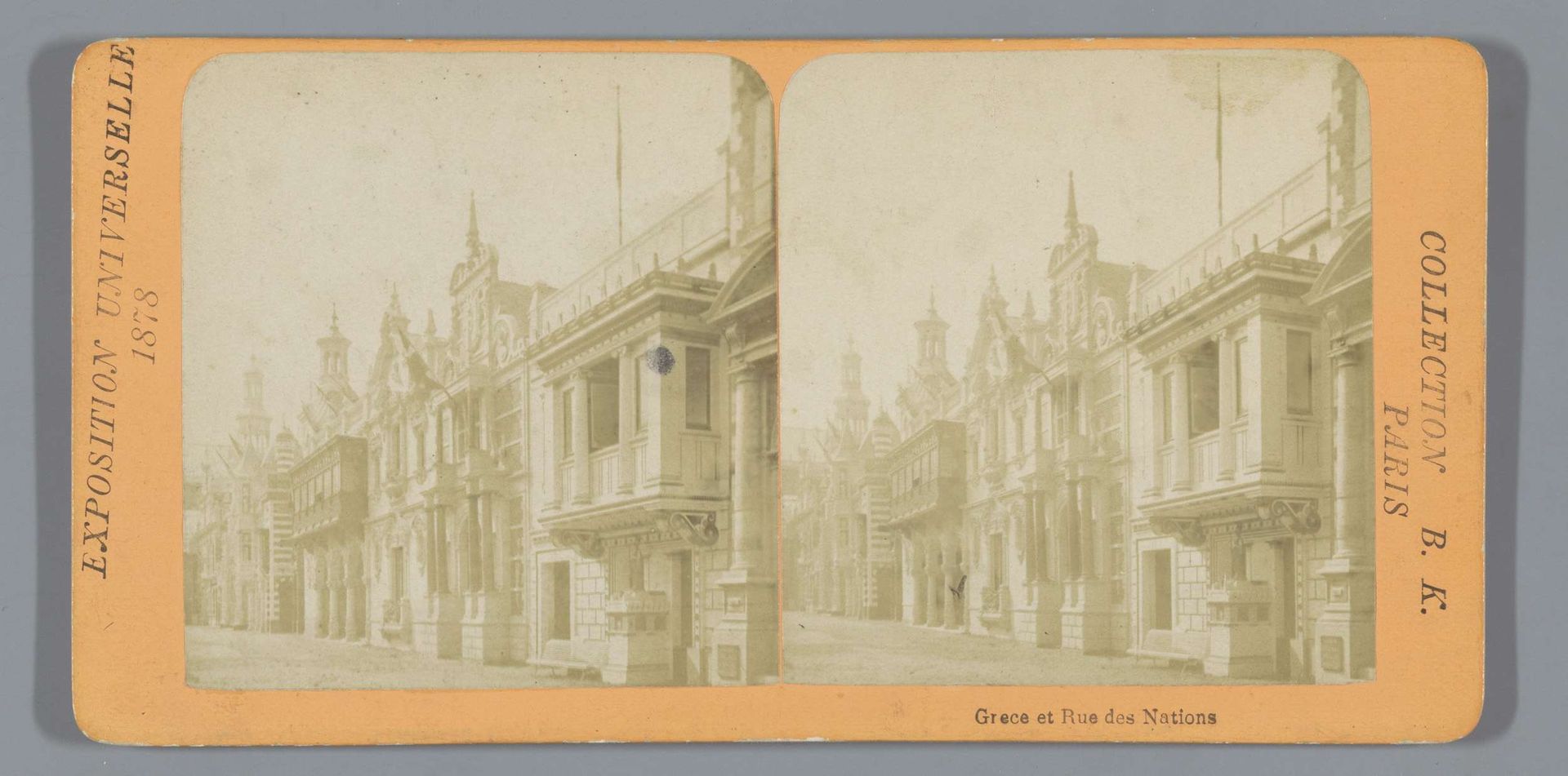 Griekse paviljoen en de Rue des Nations op de Wereldtentoonstelling van 1878 by Adolphe Block