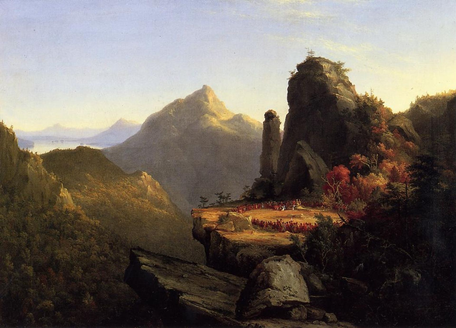 Scene from 'The Last of the Mohicans', by James Fenimore Cooper by Thomas Cole