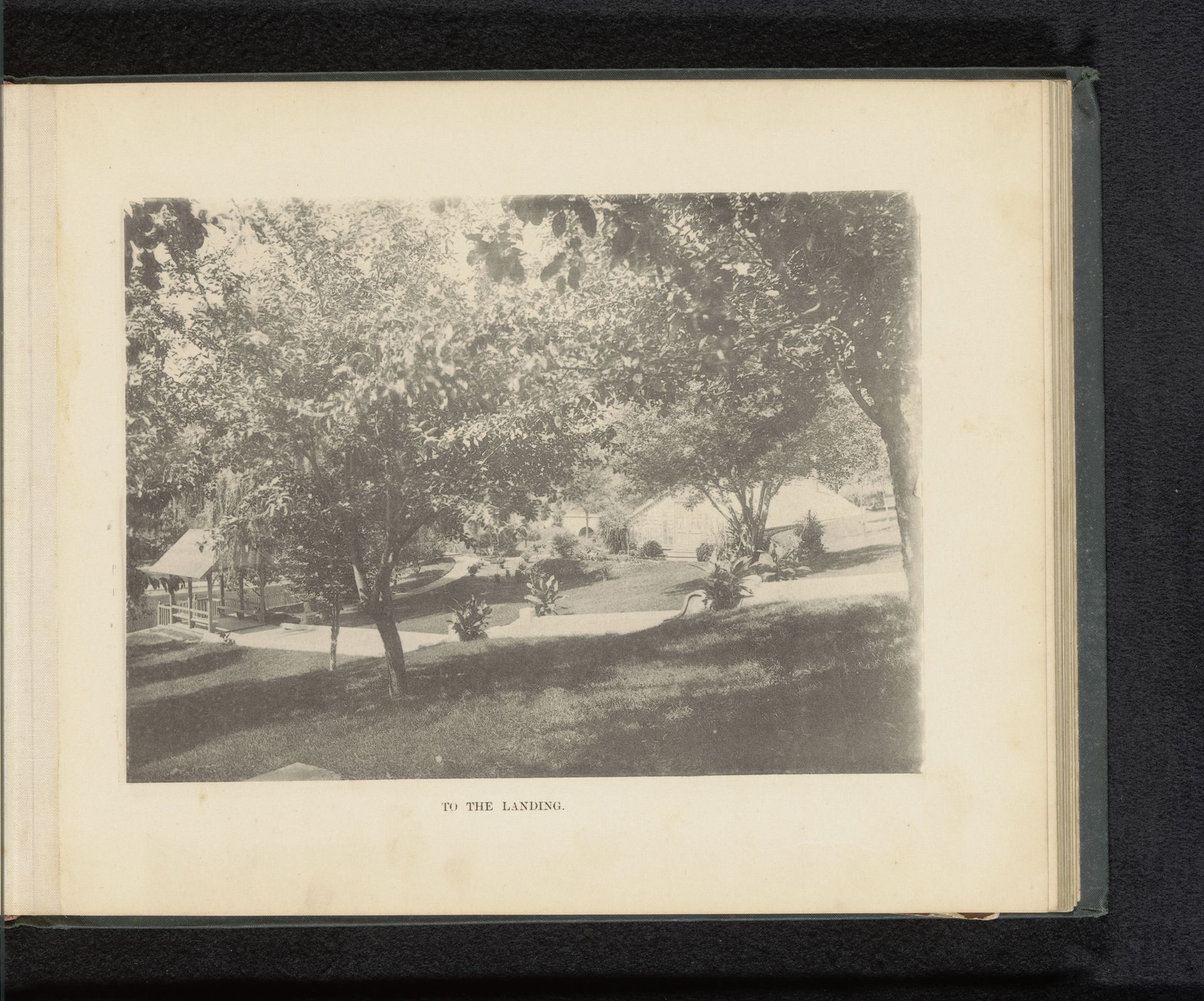 Gezicht op de tuin op het landgoed van George Gill Green in Woodbury by Anonymous