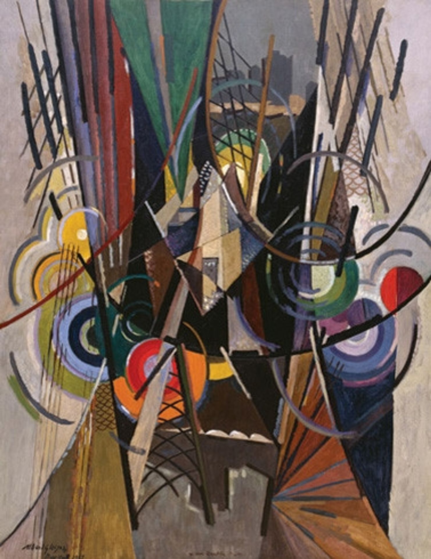 On Brooklyn Bridge by Albert Gleizes