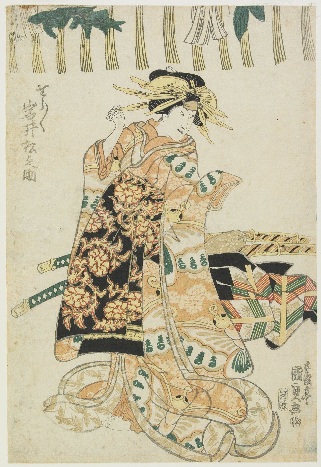 Actor Iwai Matsunosuke I as the Prostitute Kewaizaka no Shōshō by Utagawa Kunisada