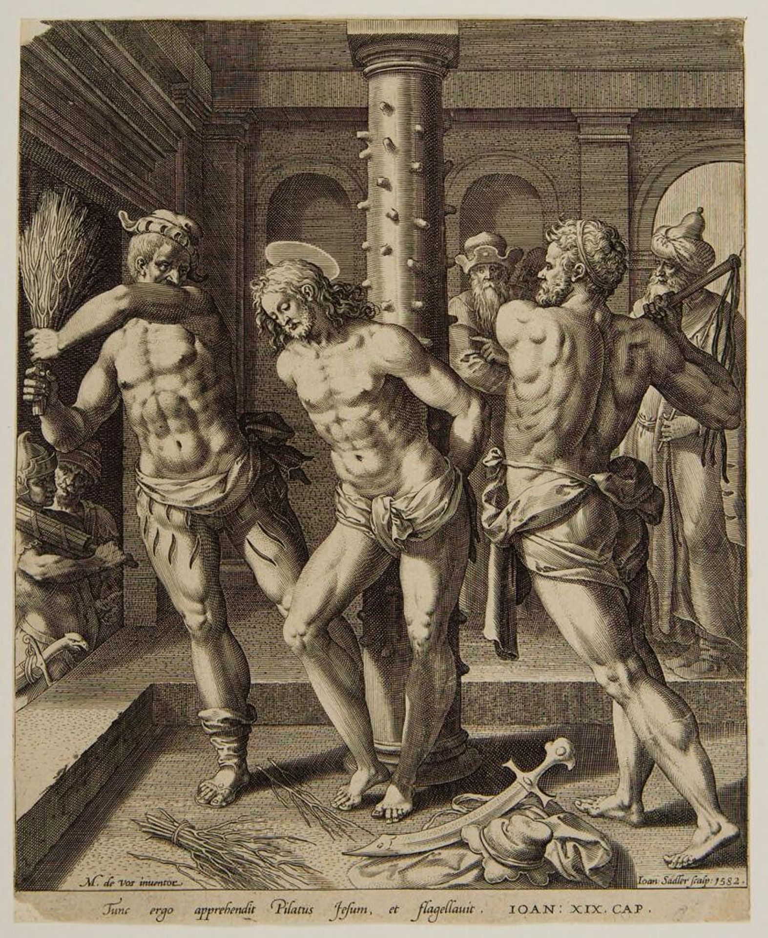 Flagellation by Johann Sadeler I