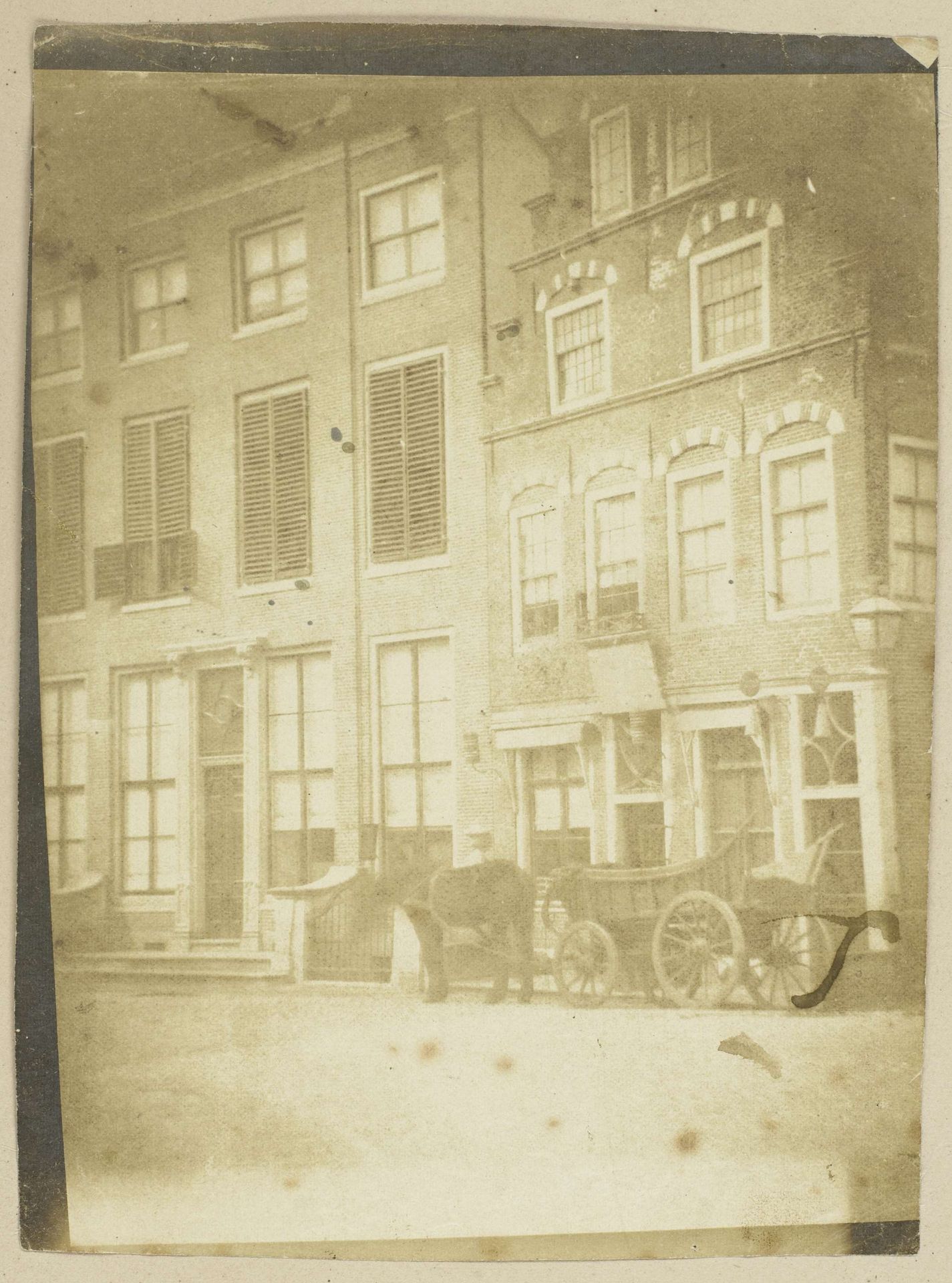 Gezicht op de Grote Houtstraat in Haarlem by Eduard Isaac Asser